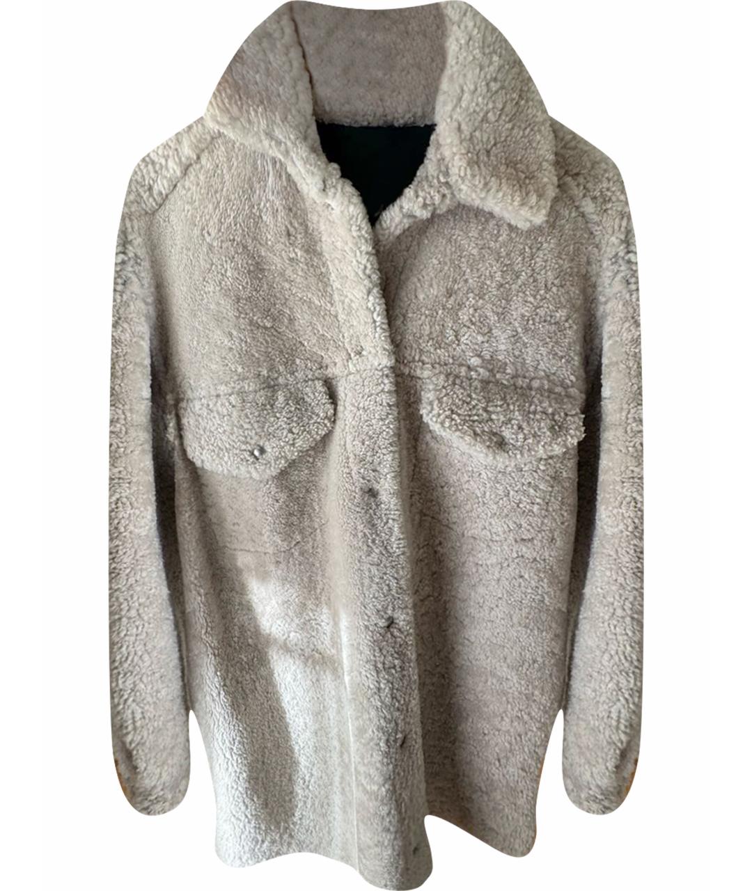 IRO Бежевая меховая дубленка, фото 1