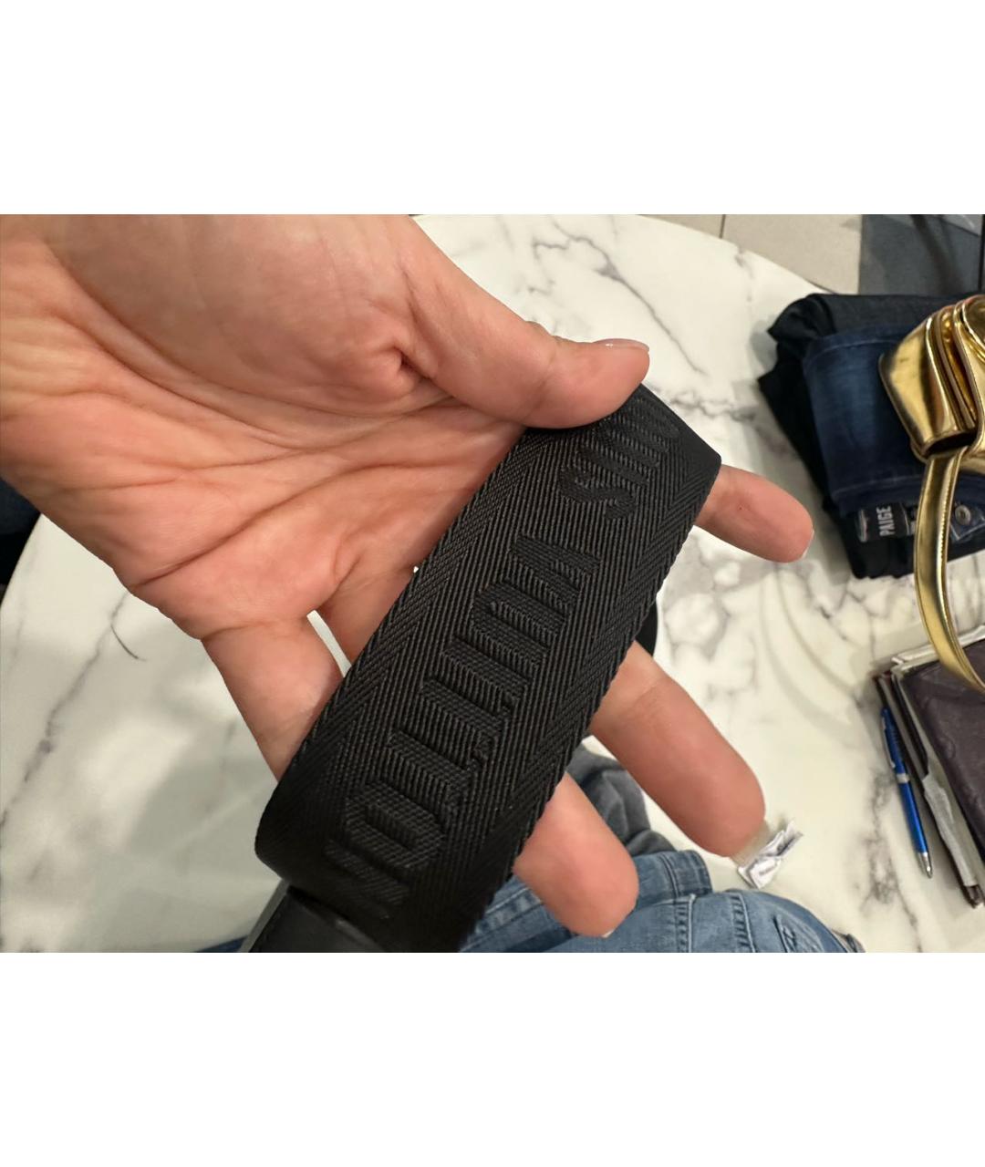 LOUIS VUITTON Черная кожаная сумка на плечо, фото 3