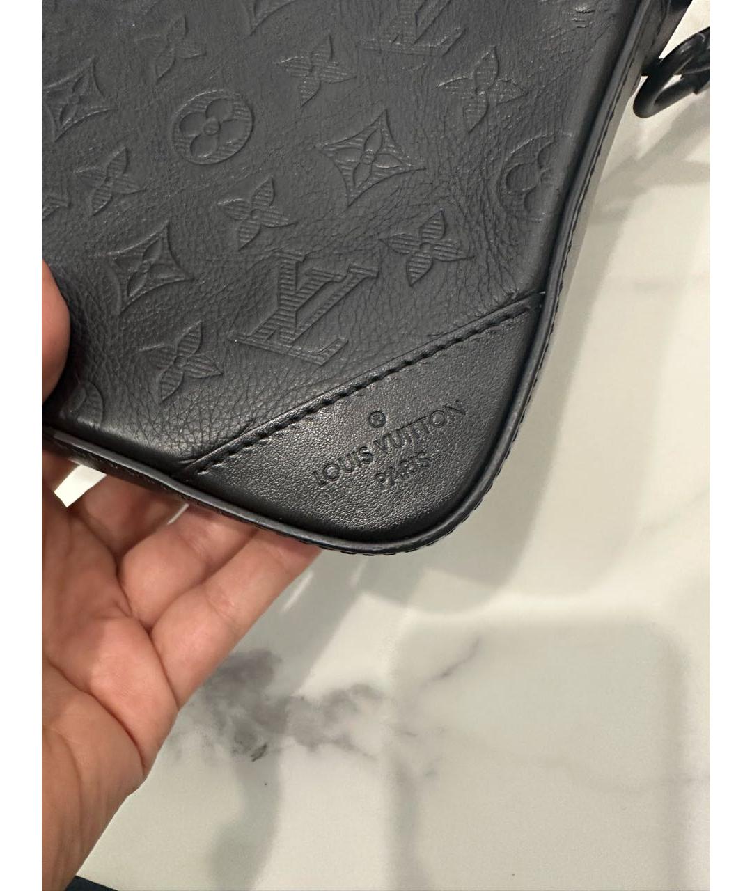 LOUIS VUITTON Черная кожаная сумка на плечо, фото 7