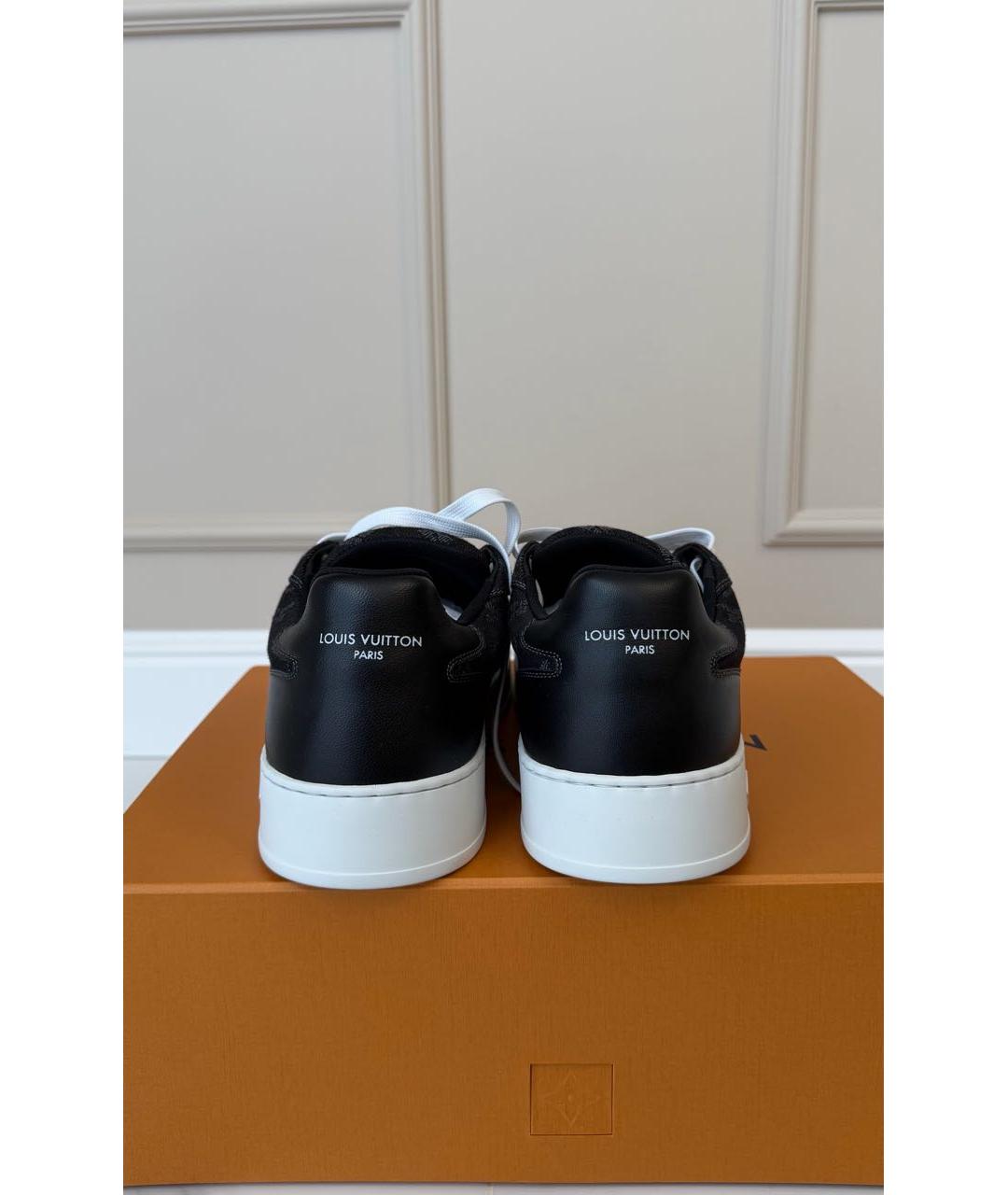 LOUIS VUITTON Черные текстильные низкие кроссовки / кеды, фото 4