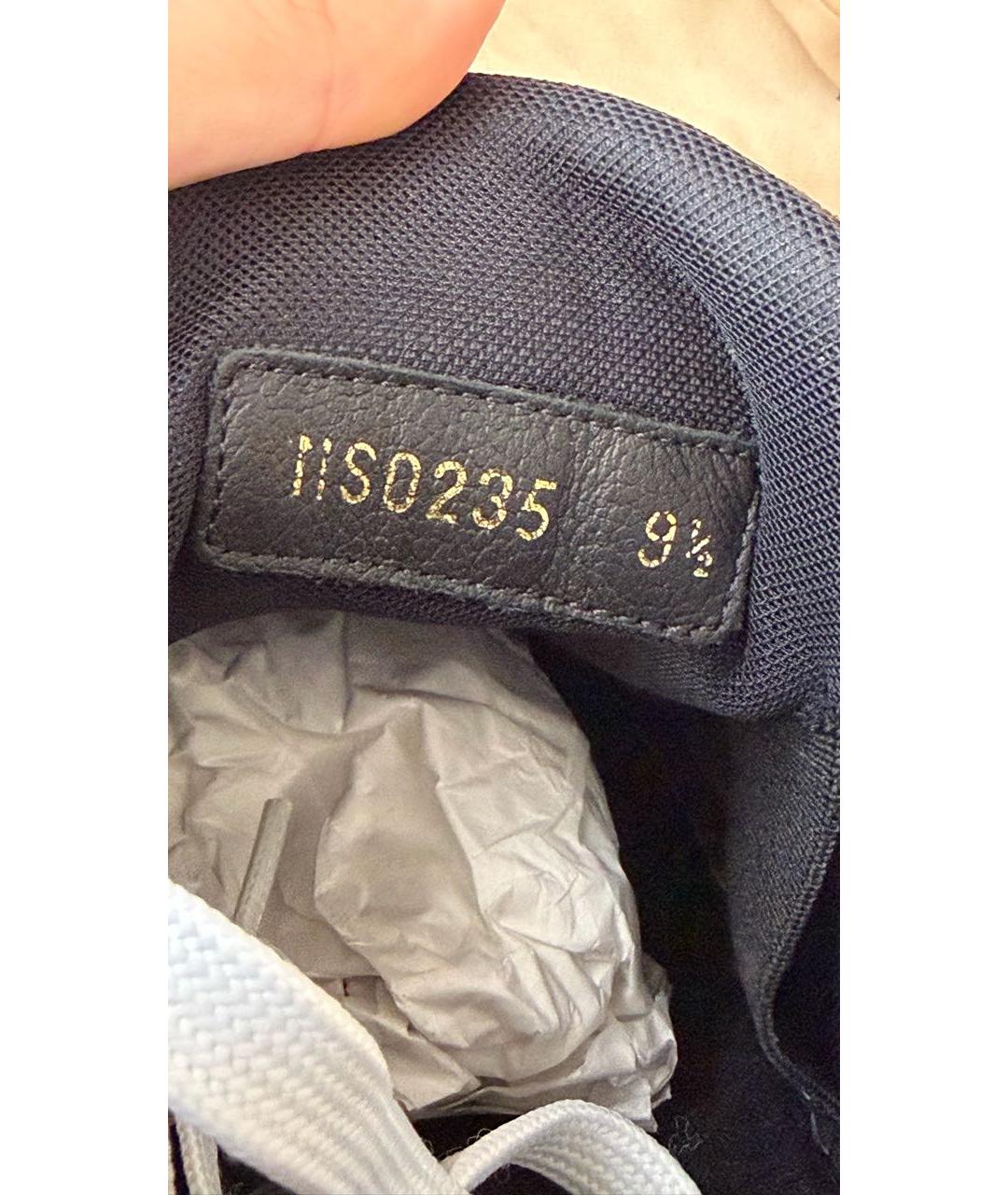 LOUIS VUITTON Черные текстильные низкие кроссовки / кеды, фото 7