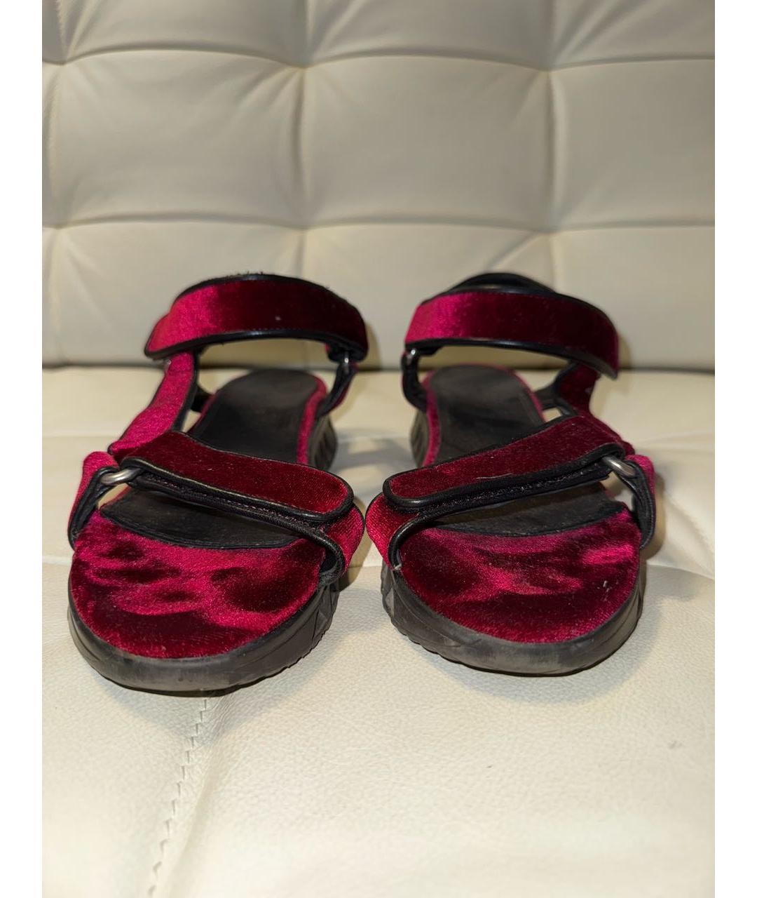 SANDRO Фуксия бархатные сандалии, фото 2