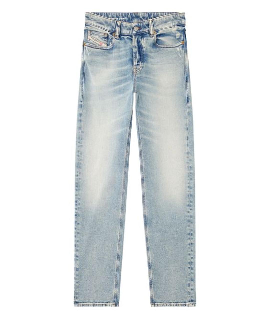 DIESEL Синие хлопковые прямые джинсы, фото 1