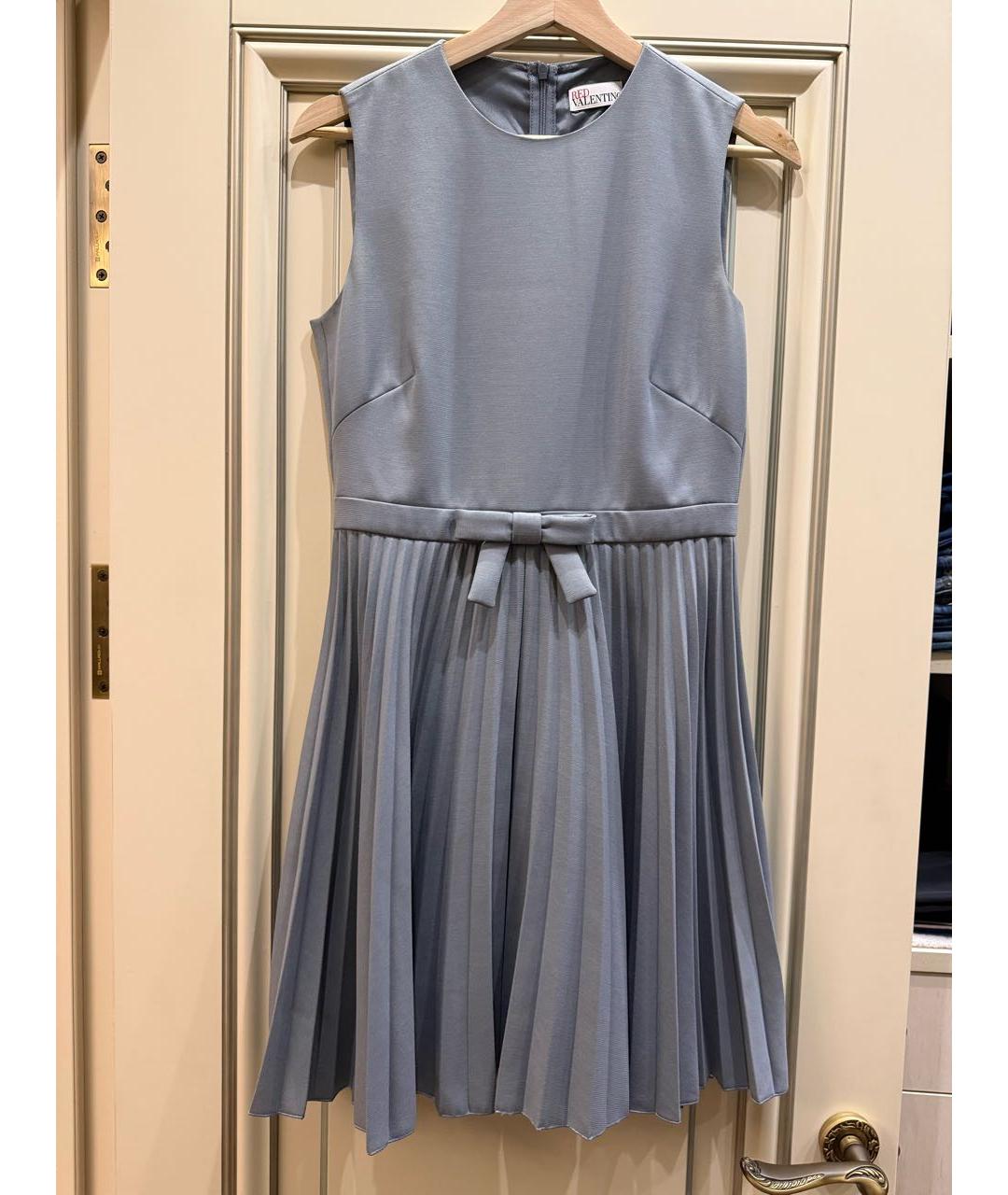 RED VALENTINO Серое полиэстеровое повседневное платье, фото 8