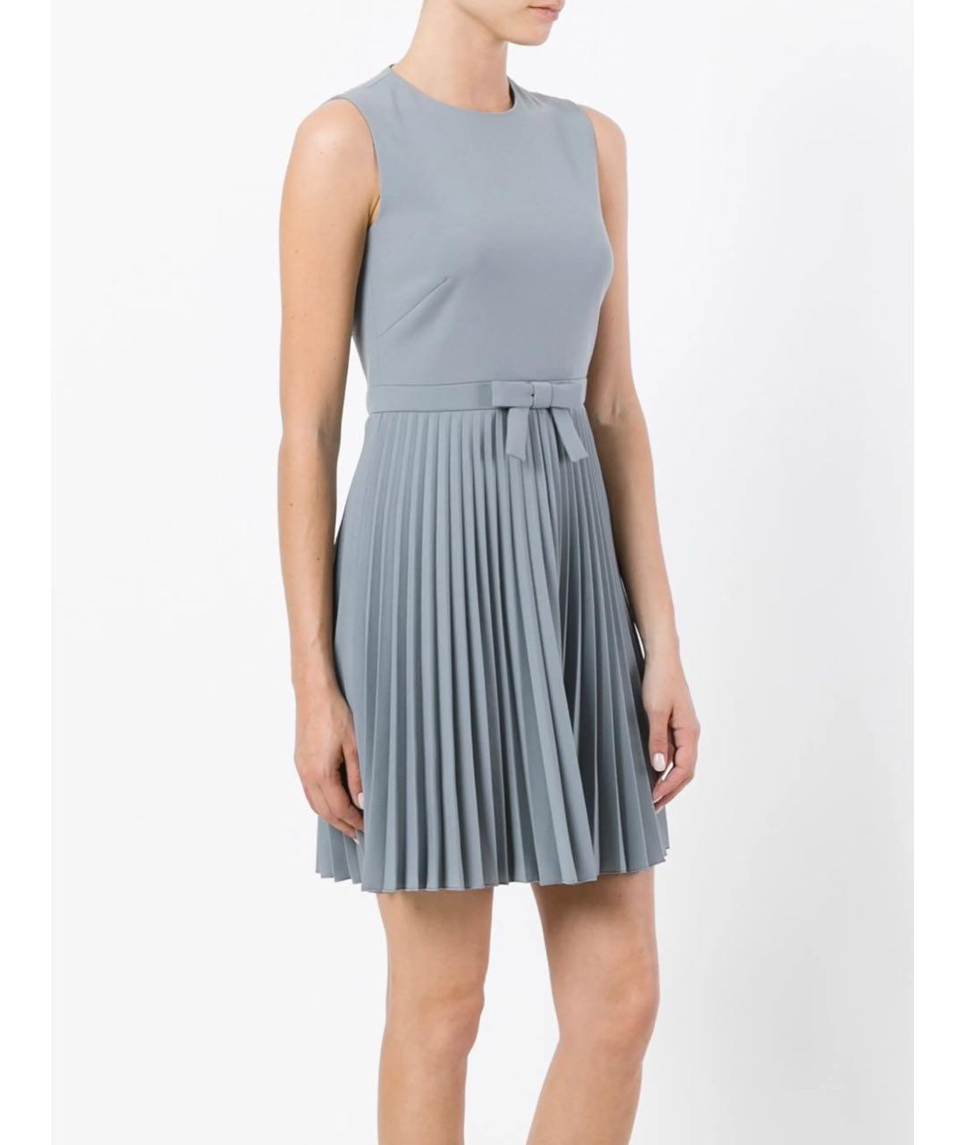 RED VALENTINO Серое полиэстеровое повседневное платье, фото 5