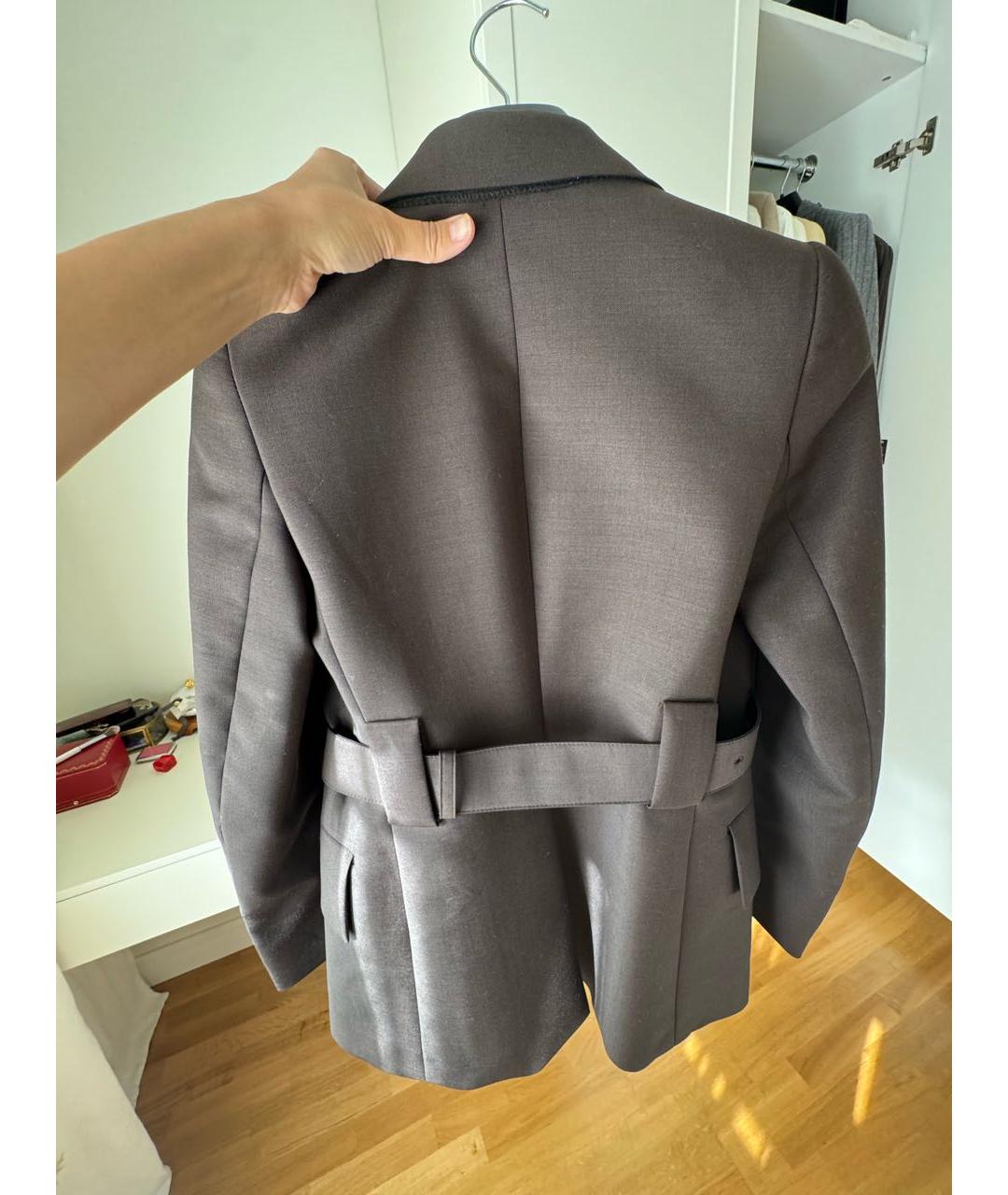 PRADA Коричневый шерстяной жакет/пиджак, фото 4