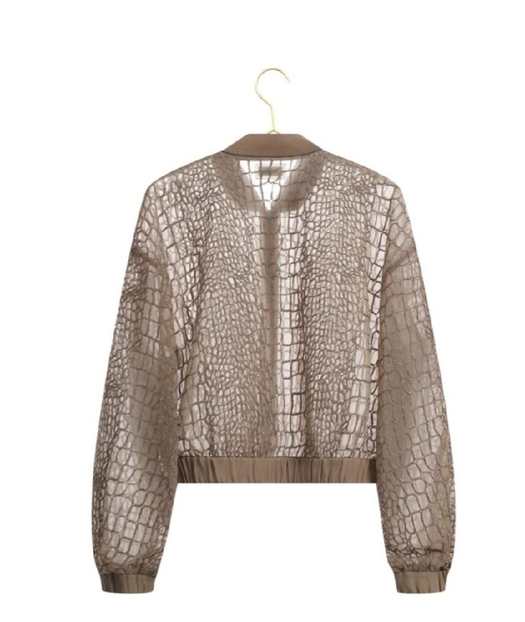 BRUNELLO CUCINELLI Бежевая шелковая куртка, фото 2