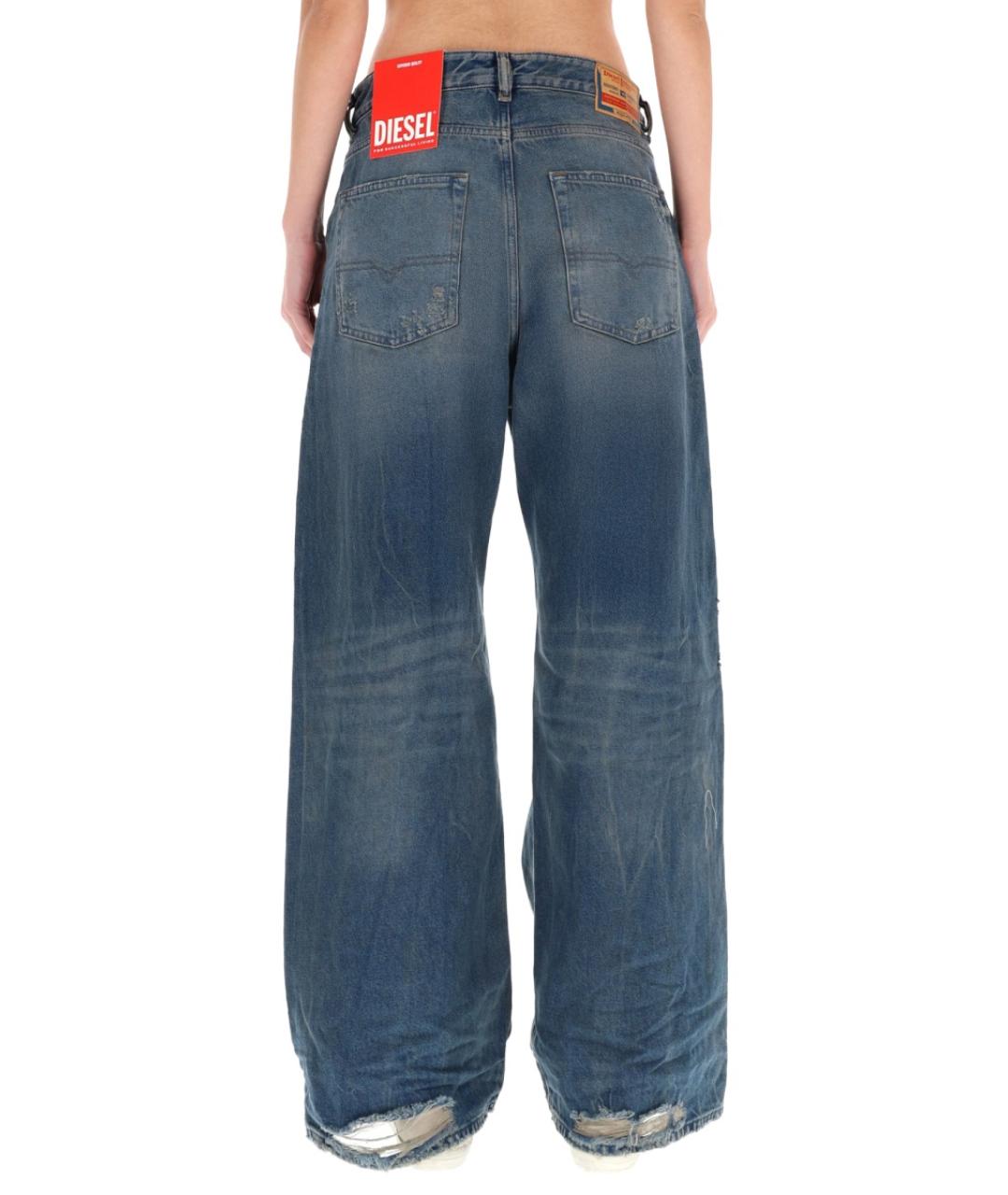 DIESEL Синие хлопковые прямые джинсы, фото 2