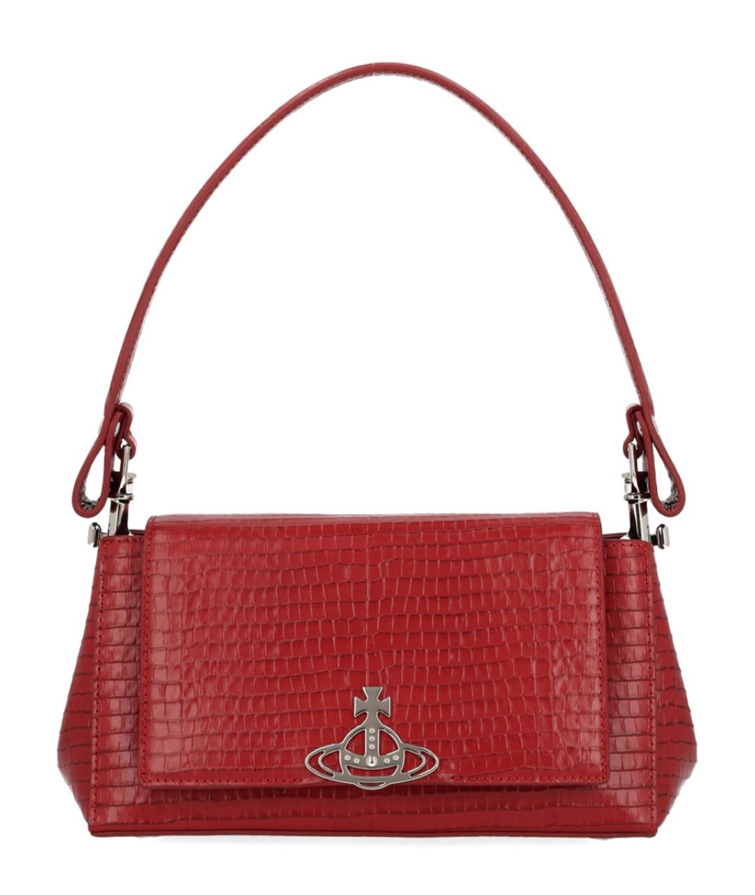 VIVIENNE WESTWOOD Красная кожаная сумка тоут, фото 1