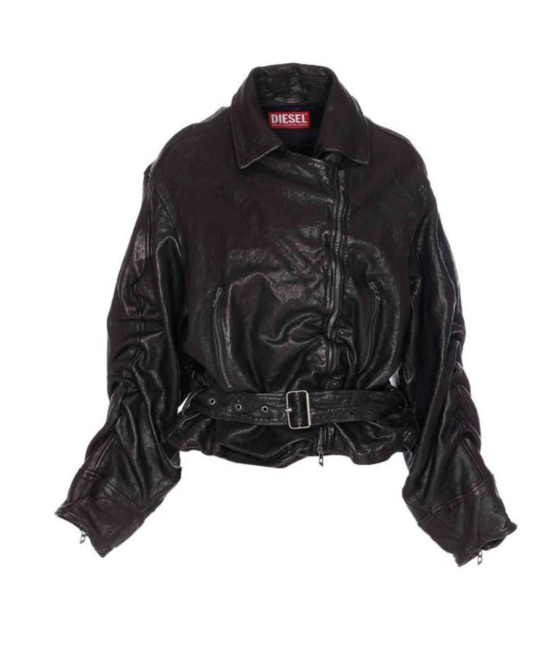 DIESEL Черная кожаная куртка, фото 1