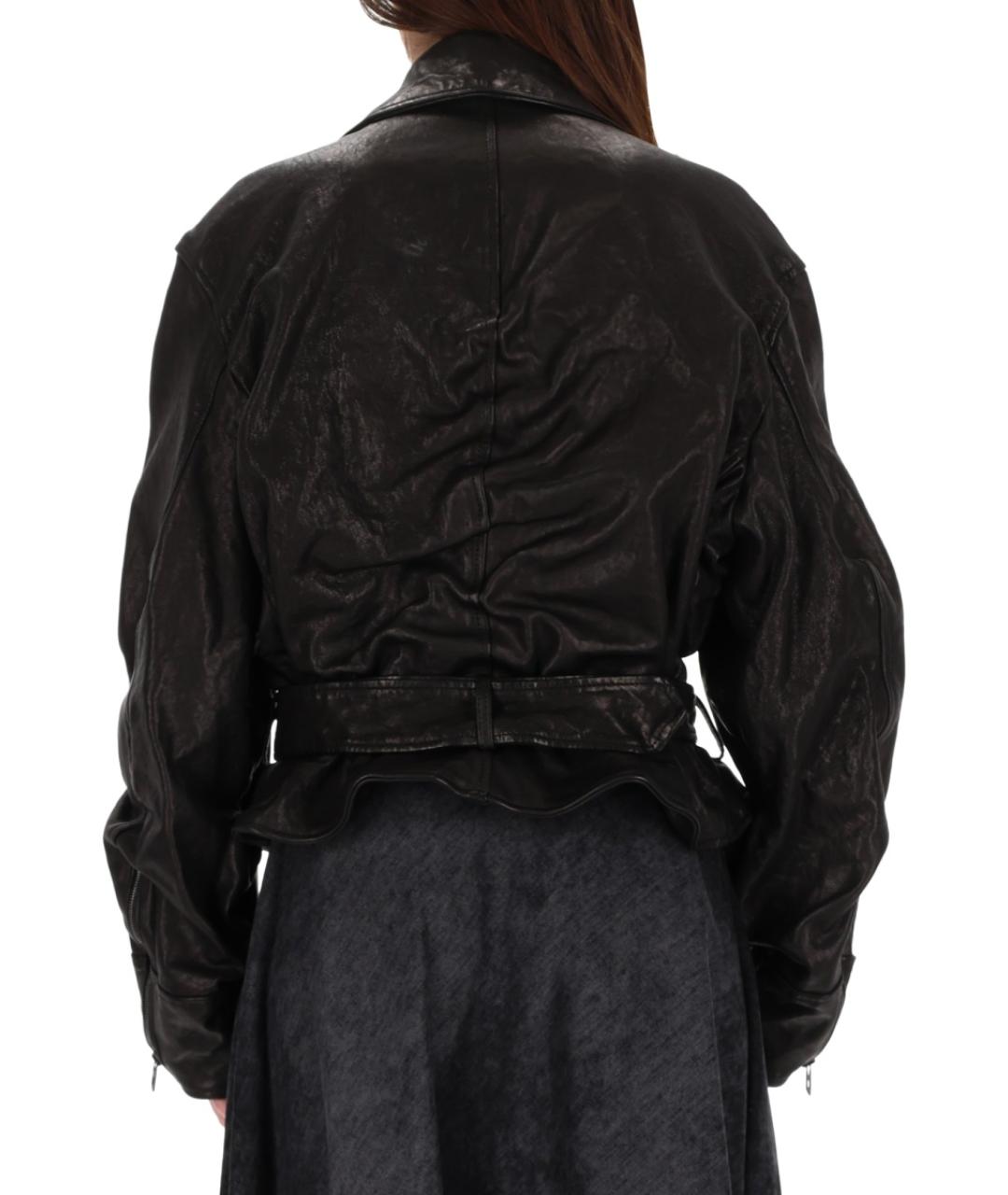 DIESEL Черная кожаная куртка, фото 4