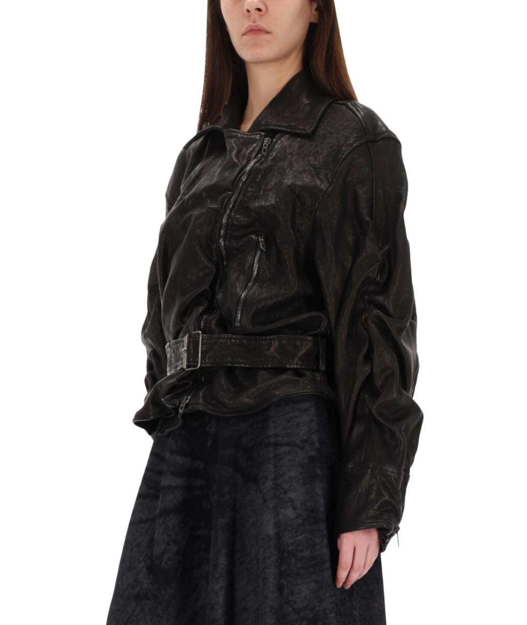 DIESEL Черная кожаная куртка, фото 5