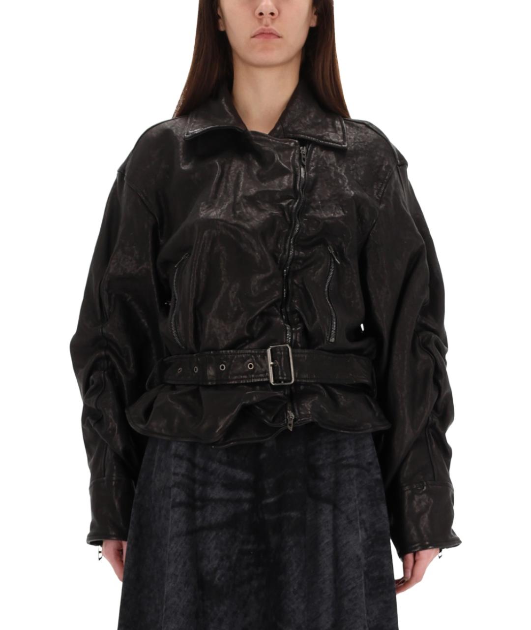 DIESEL Черная кожаная куртка, фото 2