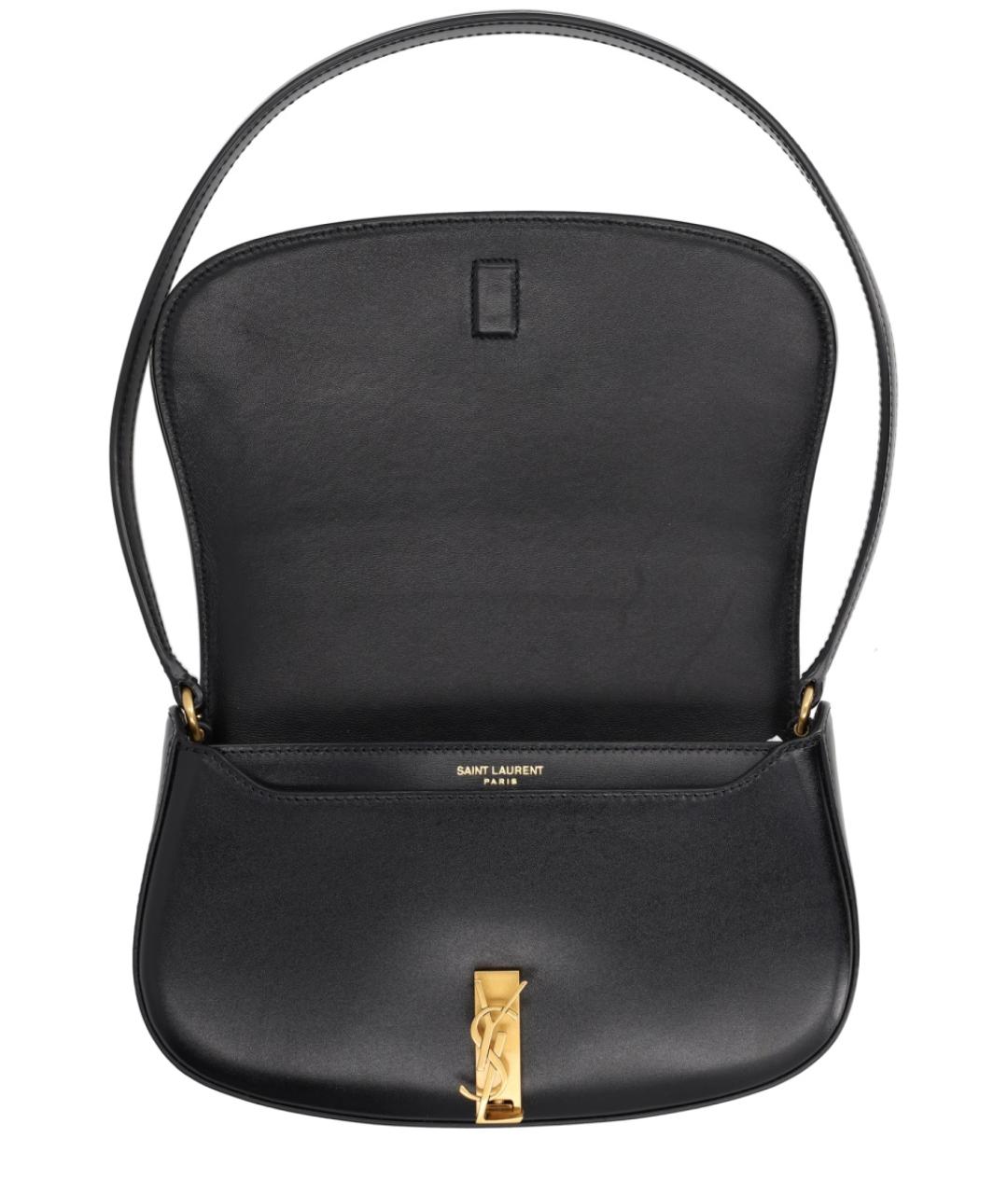 SAINT LAURENT Черная кожаная сумка через плечо, фото 4