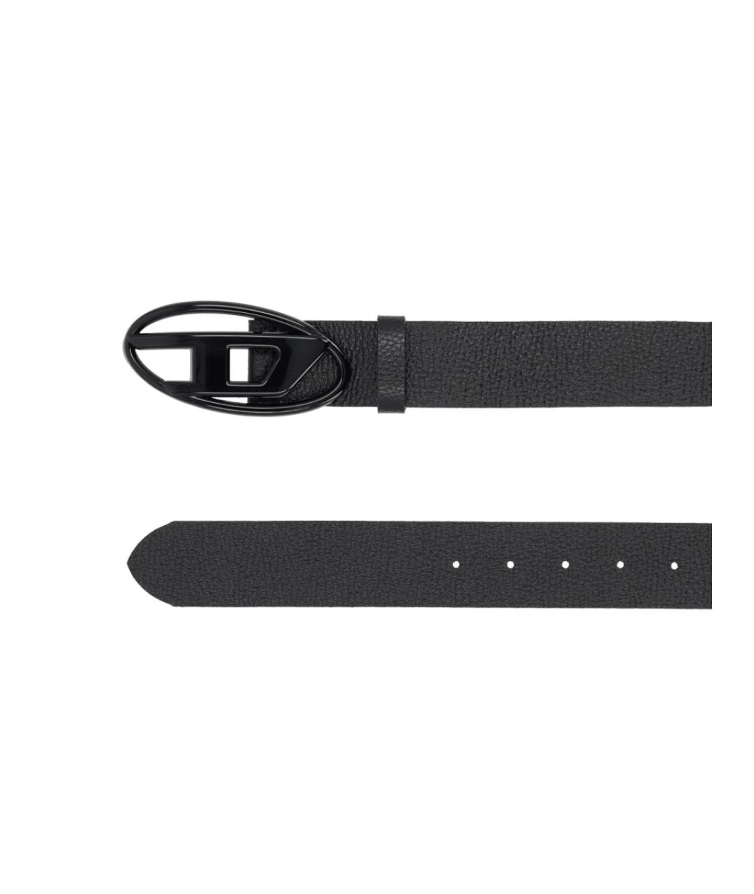 DIESEL Черный кожаный ремень, фото 2