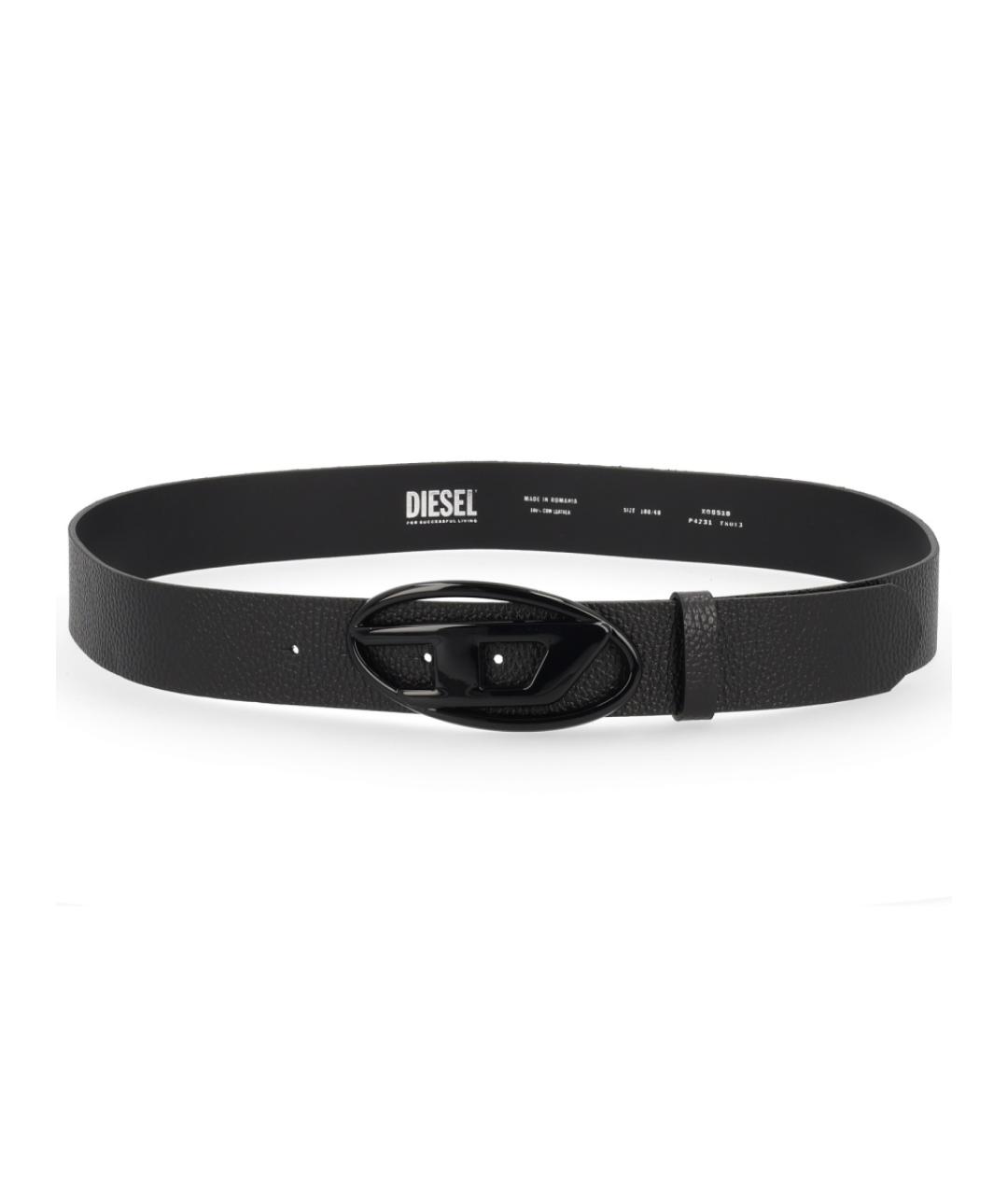 DIESEL Черный кожаный ремень, фото 1
