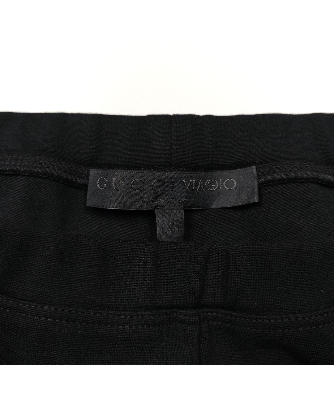 GUCCI Черные вискозные леггинсы и велосипедки, фото 3