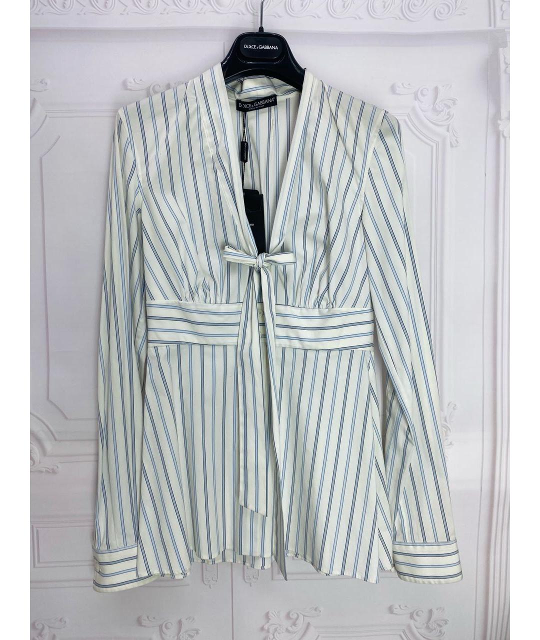 DOLCE&GABBANA Белая хлопковая рубашка, фото 5