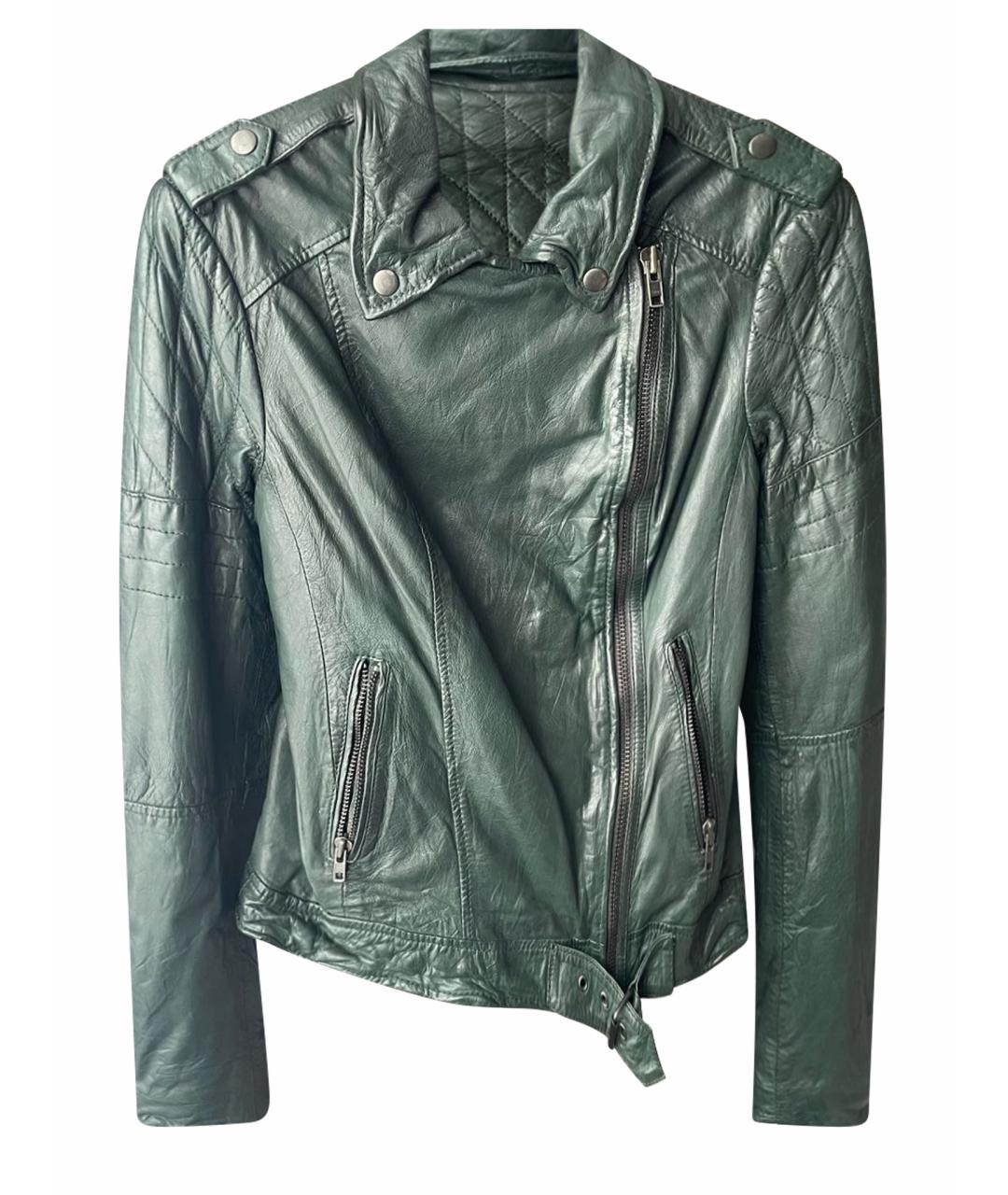 MUUBAA Зеленая кожаная куртка, фото 1