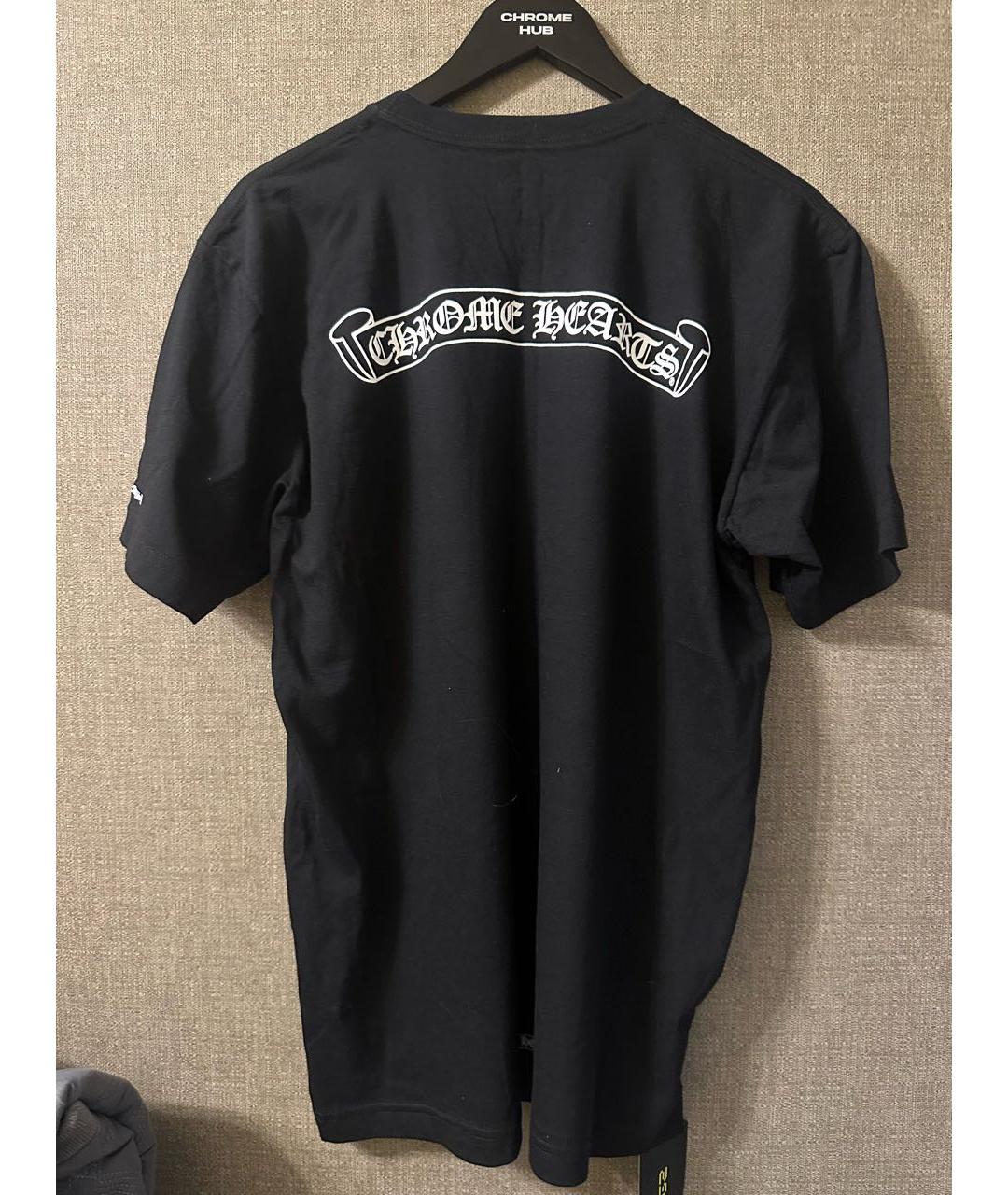 CHROME HEARTS Черная хлопковая футболка, фото 4