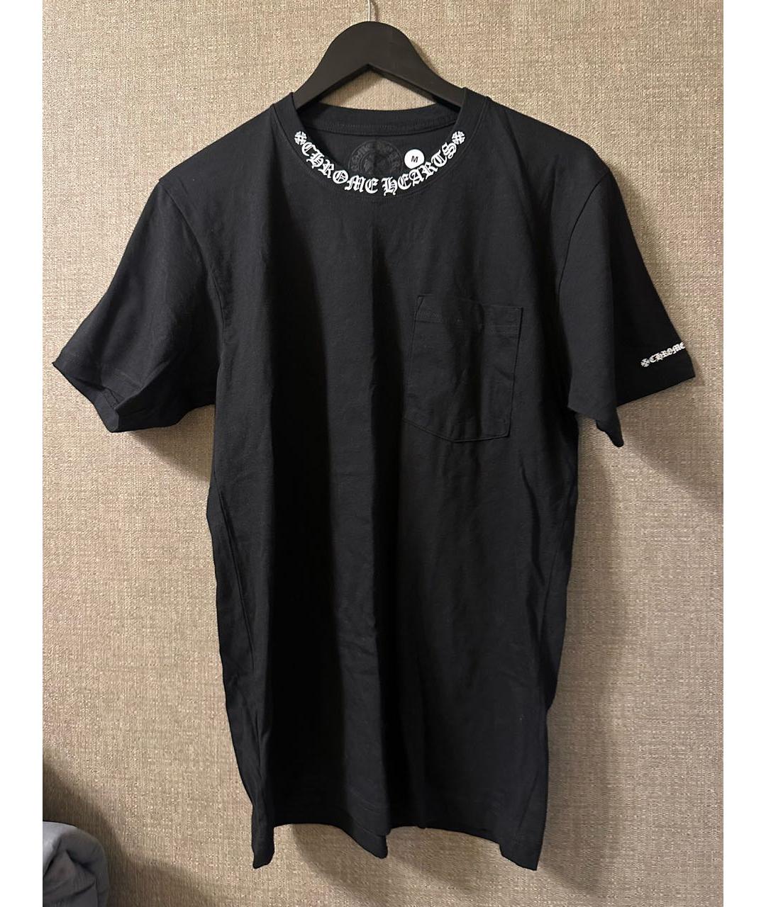 CHROME HEARTS Черная хлопковая футболка, фото 3