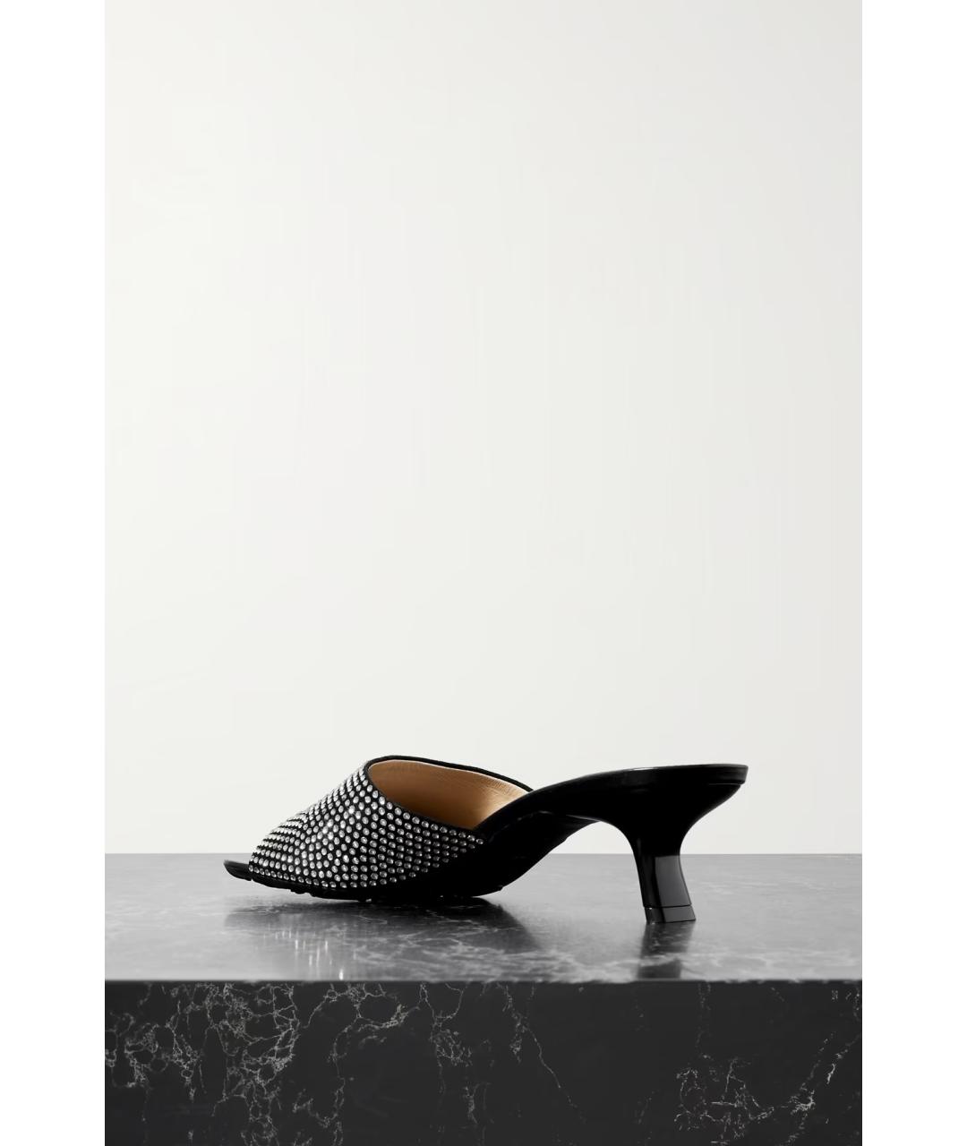 LOEWE Черные замшевые босоножки, фото 3