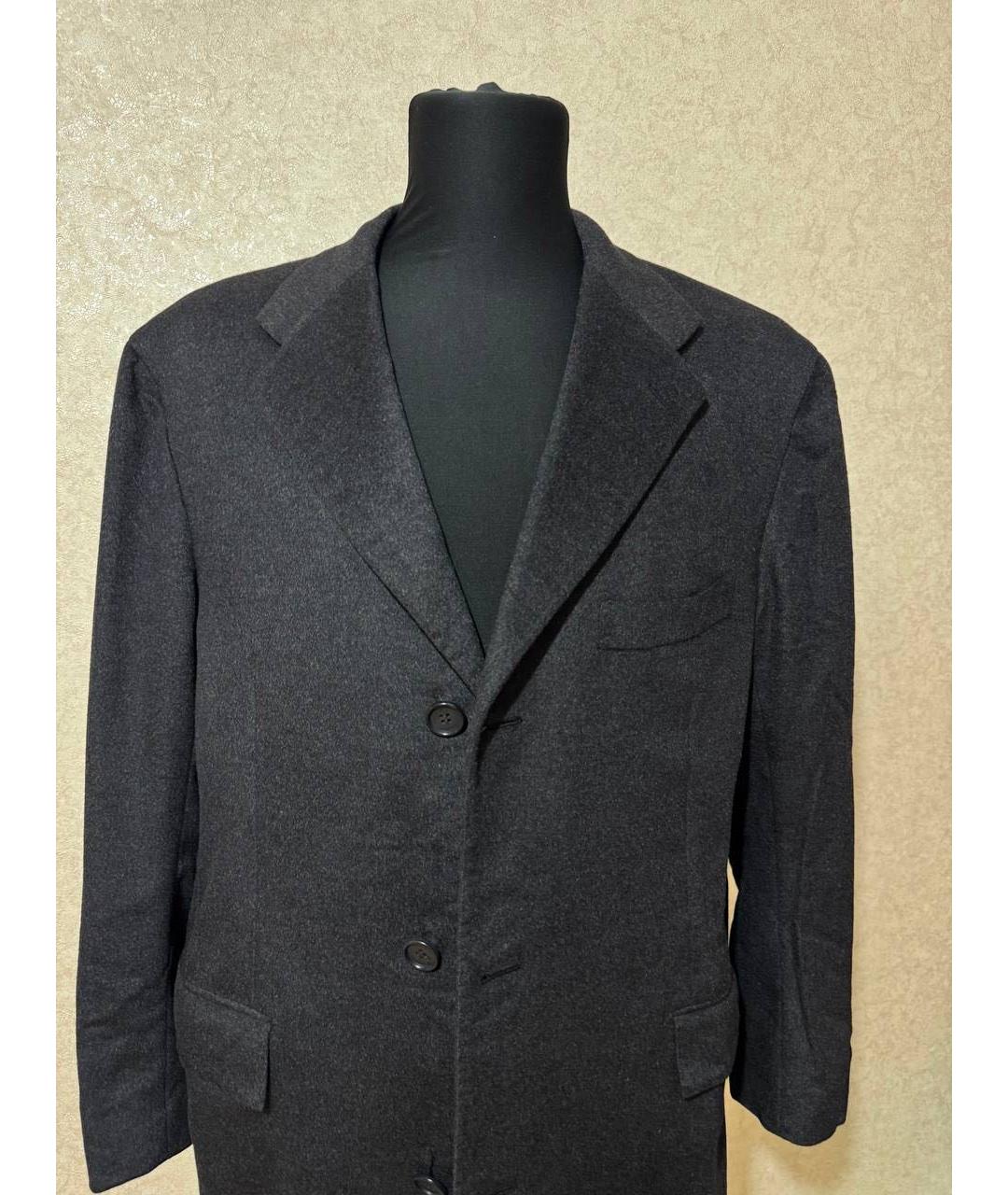 KITON Черное кашемировое пальто, фото 7