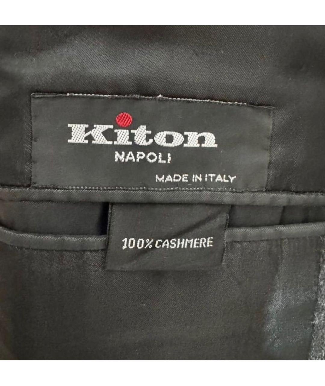 KITON Черное кашемировое пальто, фото 4