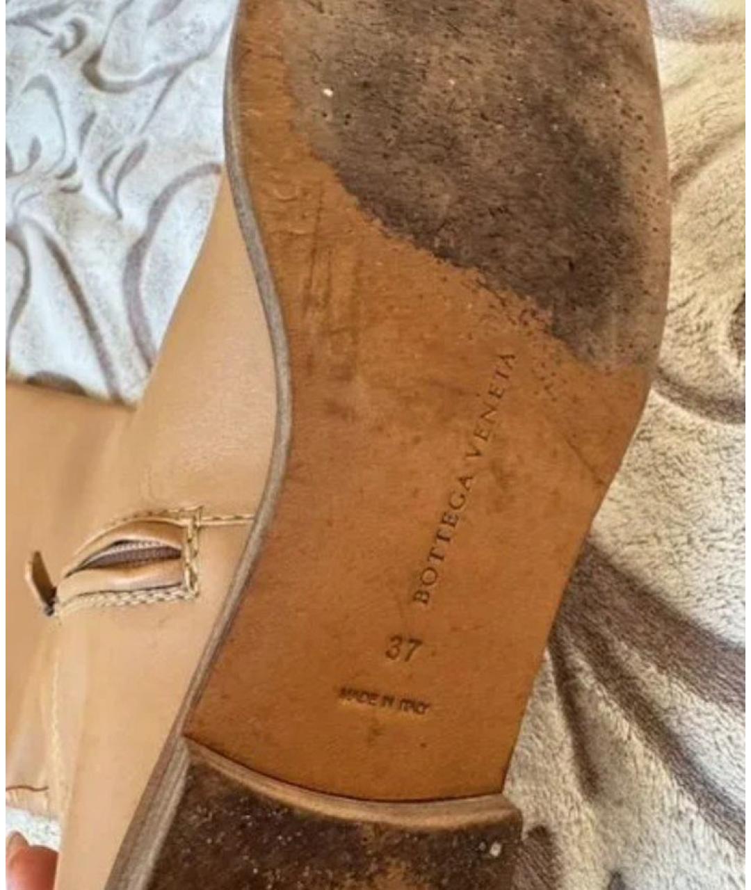 BOTTEGA VENETA Коричневые кожаные сапоги, фото 8