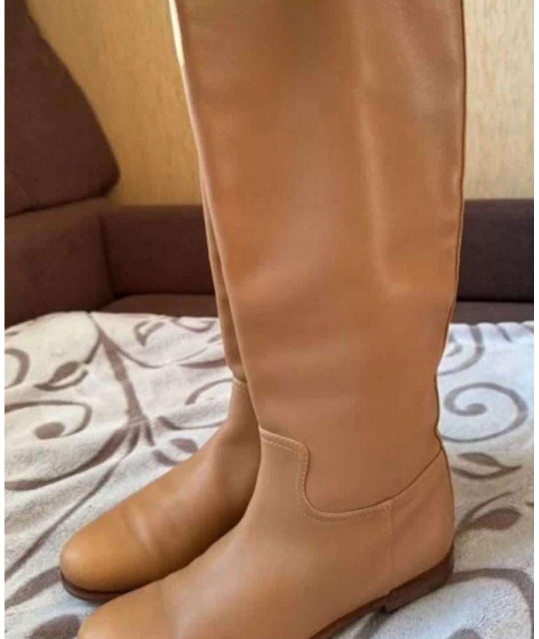 BOTTEGA VENETA Коричневые кожаные сапоги, фото 2