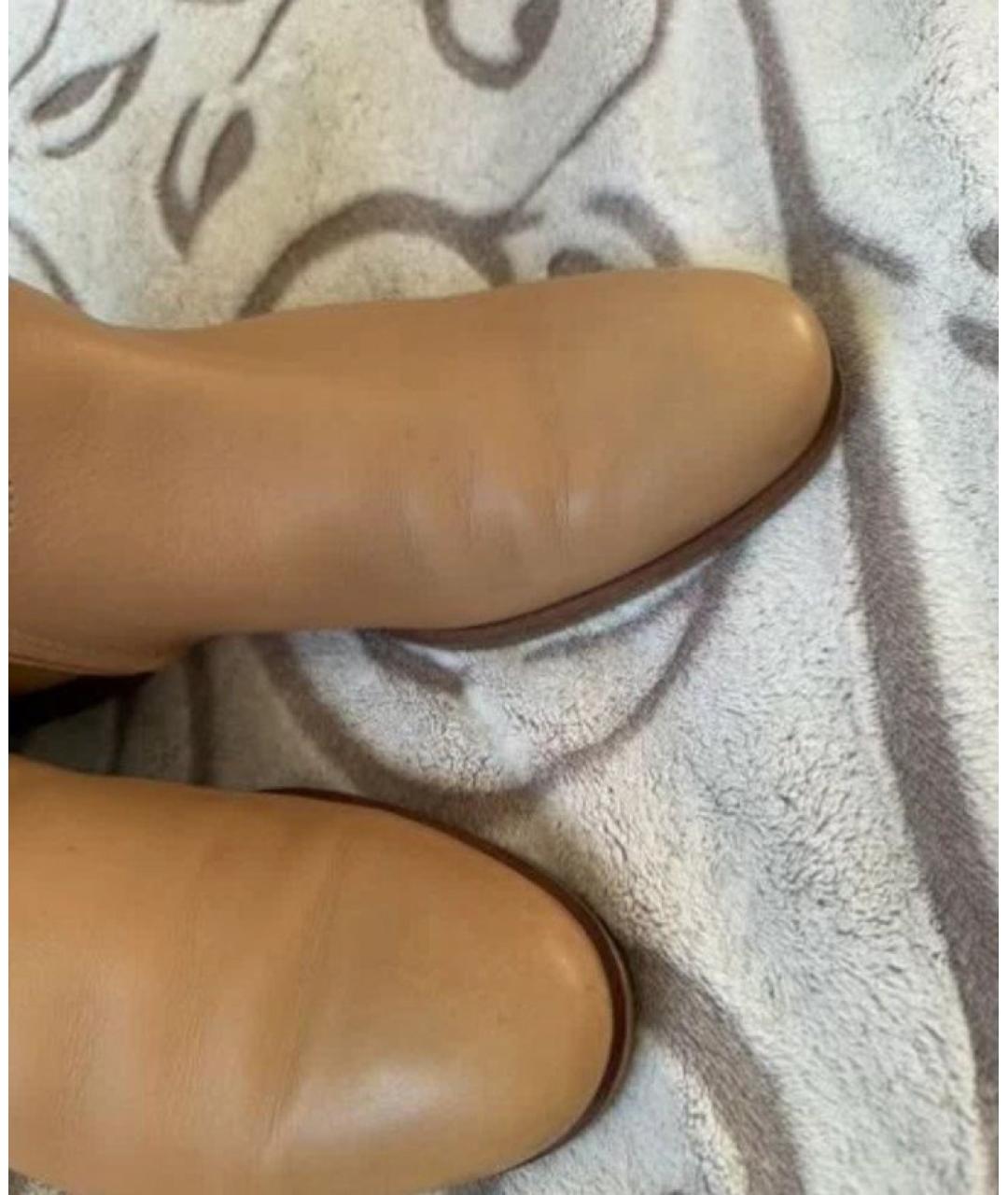 BOTTEGA VENETA Коричневые кожаные сапоги, фото 7