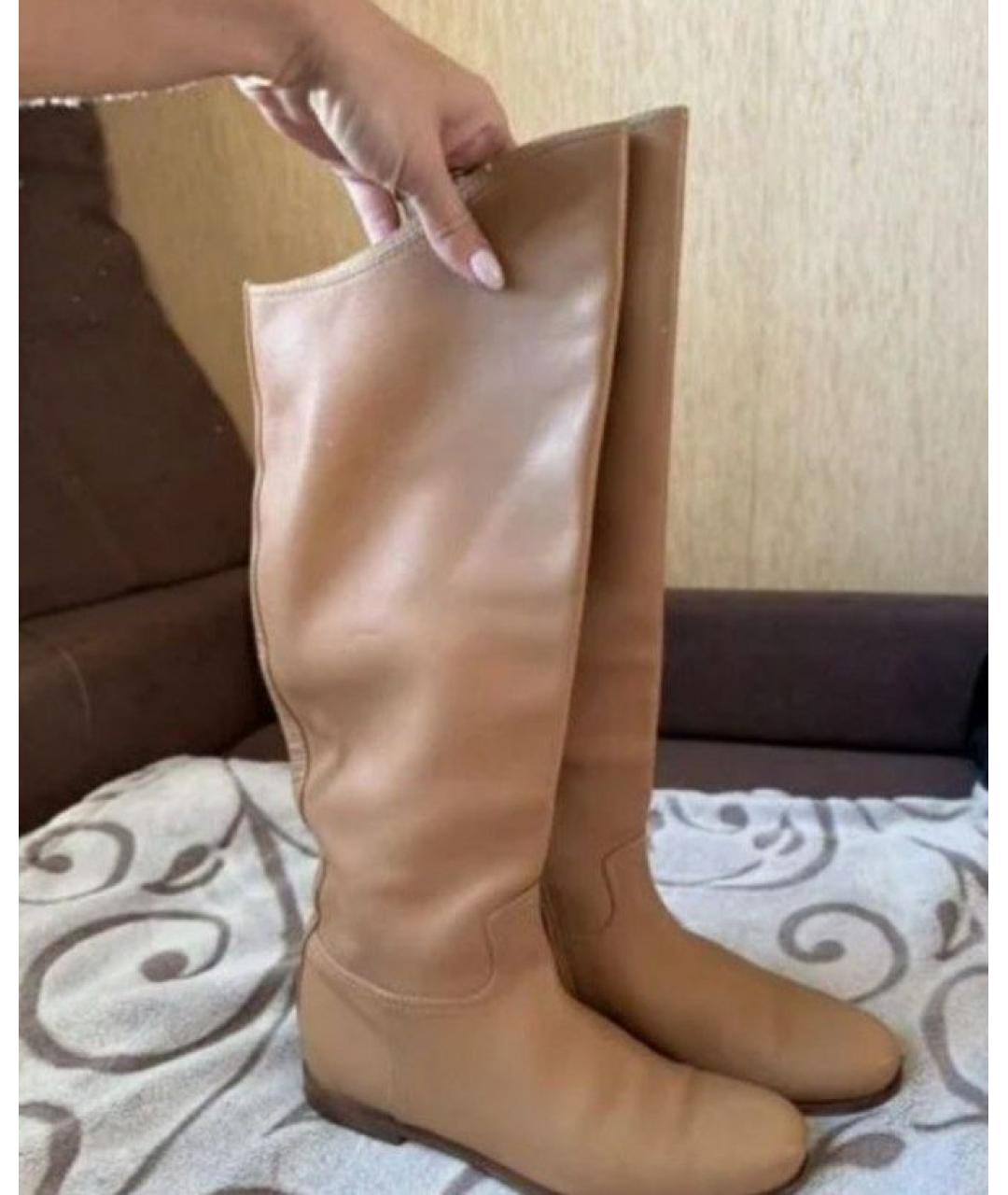 BOTTEGA VENETA Коричневые кожаные сапоги, фото 3