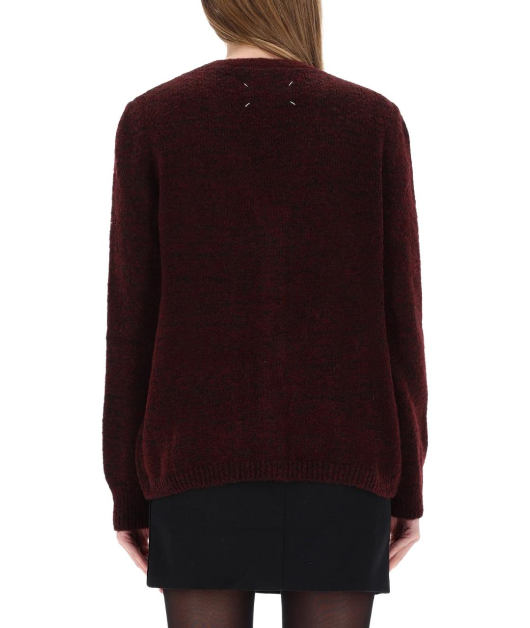 MAISON MARGIELA Бордовый шерстяной джемпер / свитер, фото 3