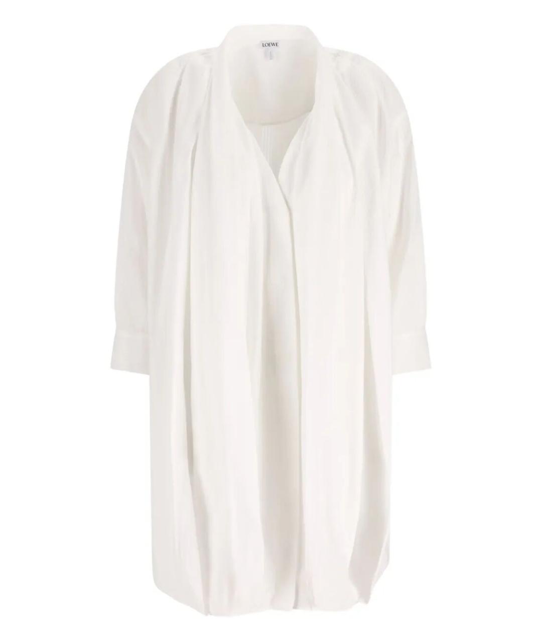 LOEWE Белое хлопковое повседневное платье, фото 1