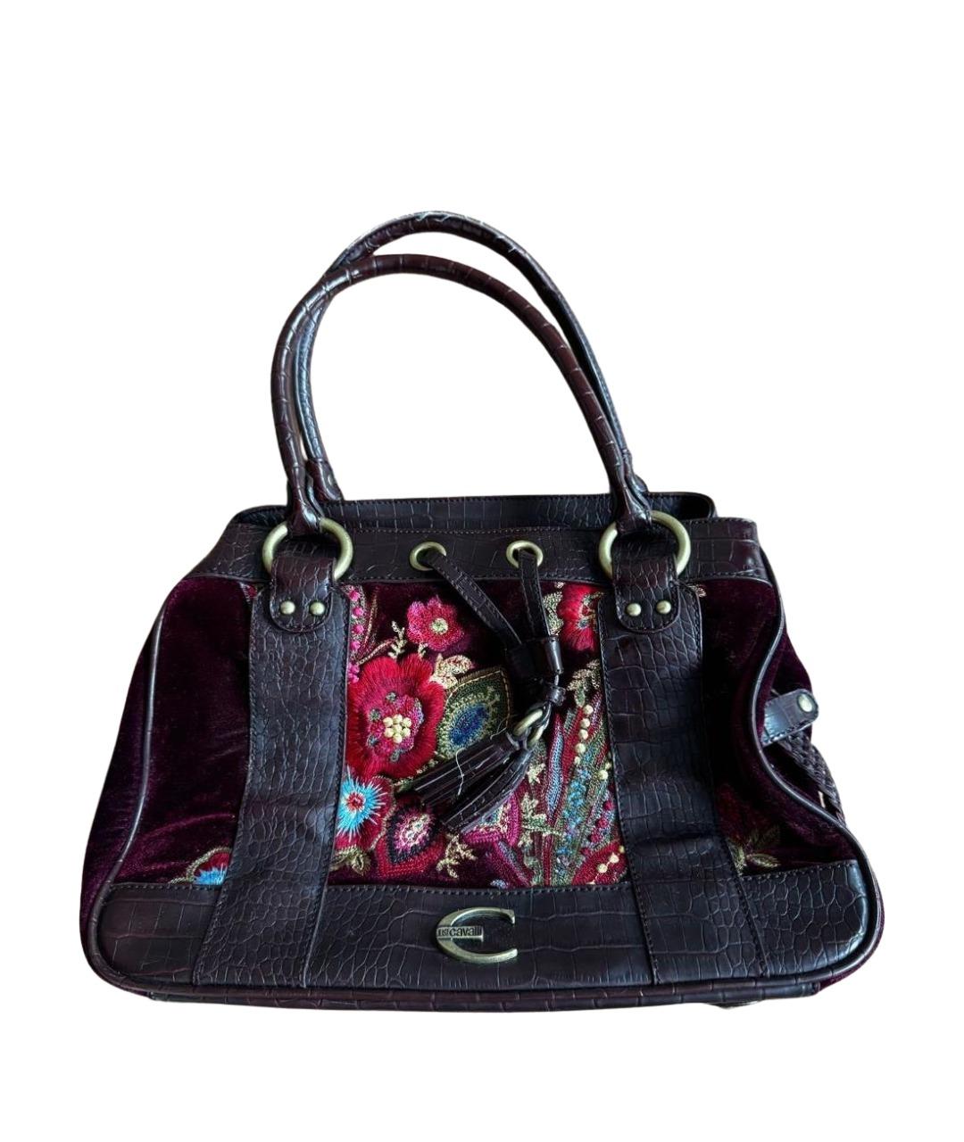 JUST CAVALLI Мульти бархатная сумка с короткими ручками, фото 1