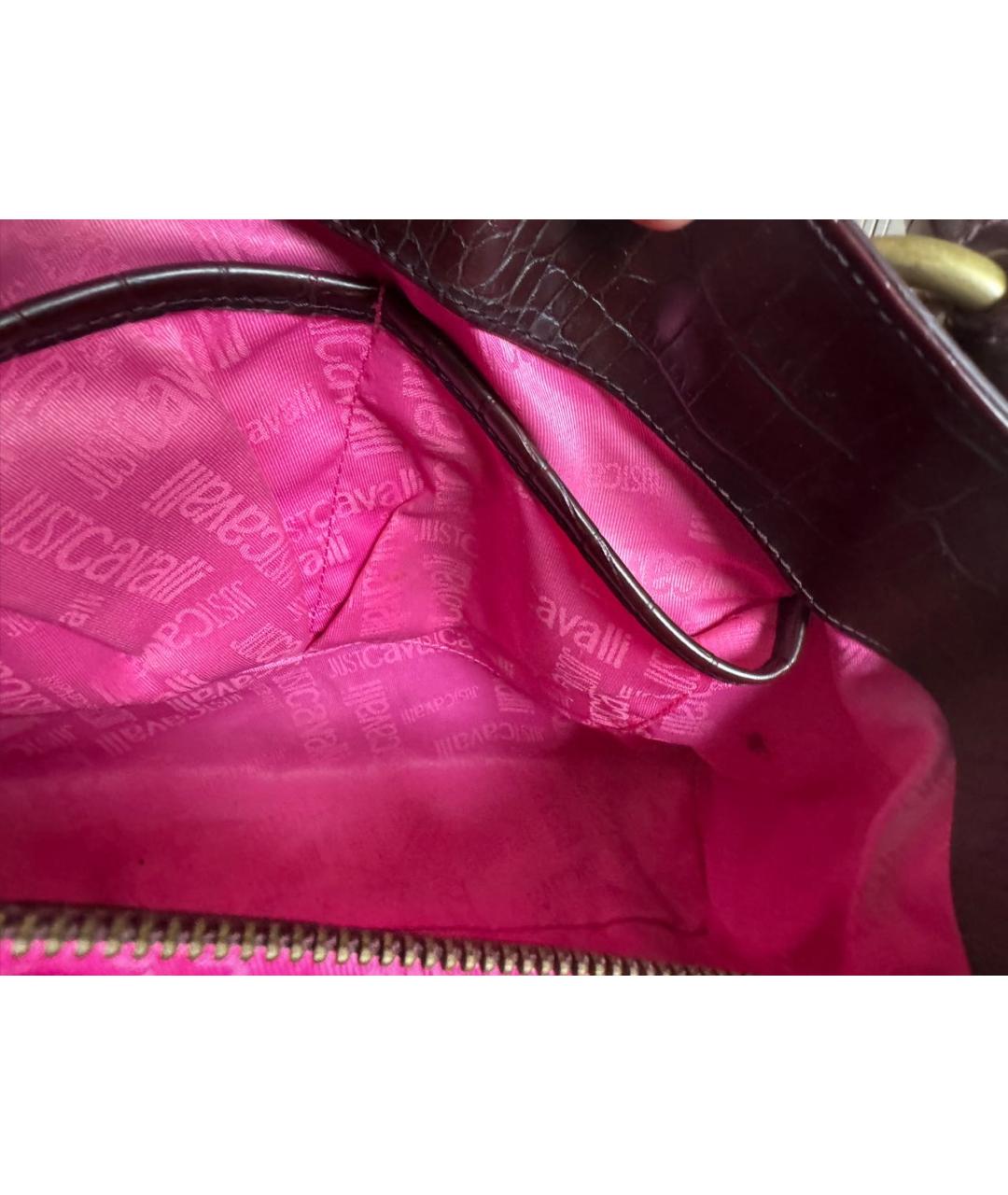 JUST CAVALLI Мульти бархатная сумка с короткими ручками, фото 5