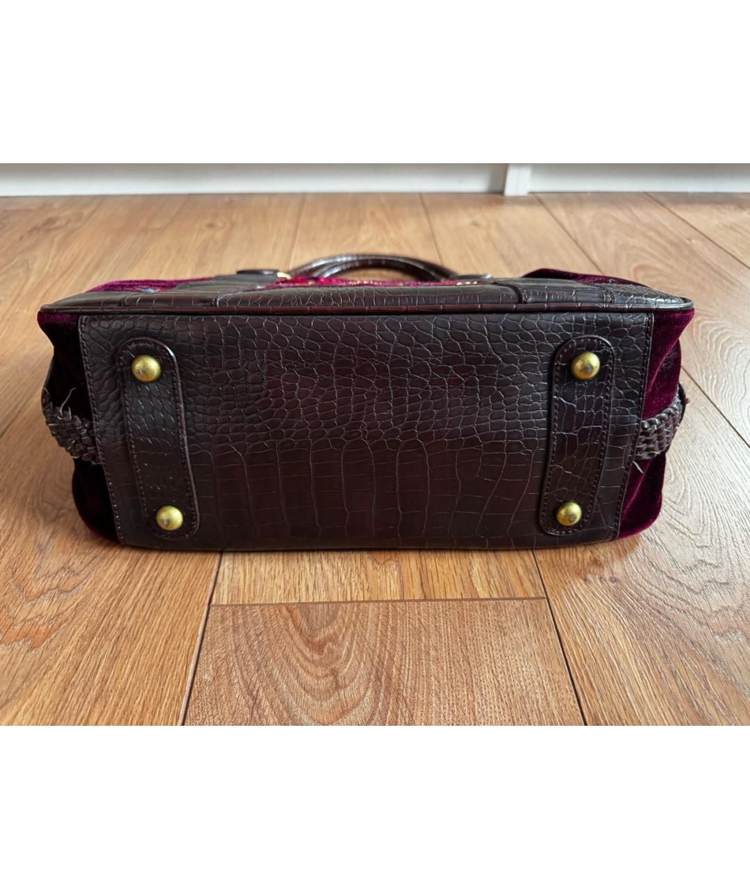 JUST CAVALLI Мульти бархатная сумка с короткими ручками, фото 3