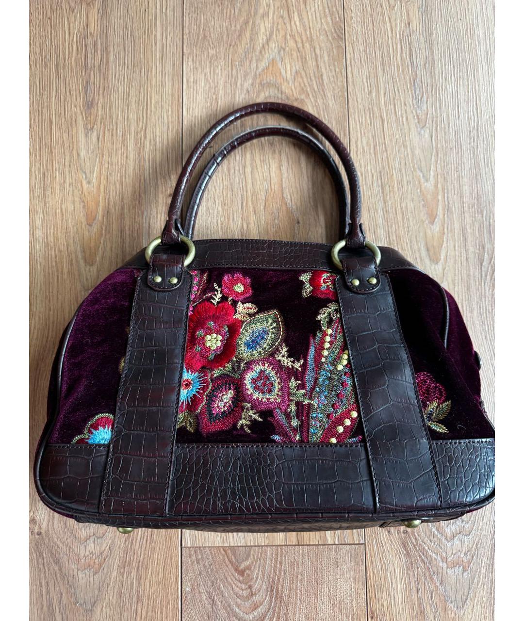 JUST CAVALLI Мульти бархатная сумка с короткими ручками, фото 2