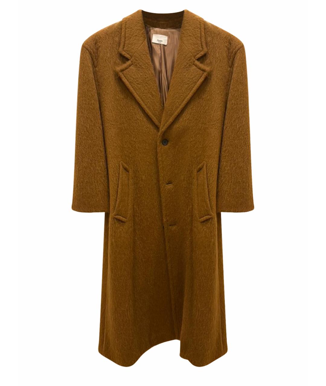 THE FRANKIE SHOP Коричневое шерстяное пальто, фото 1