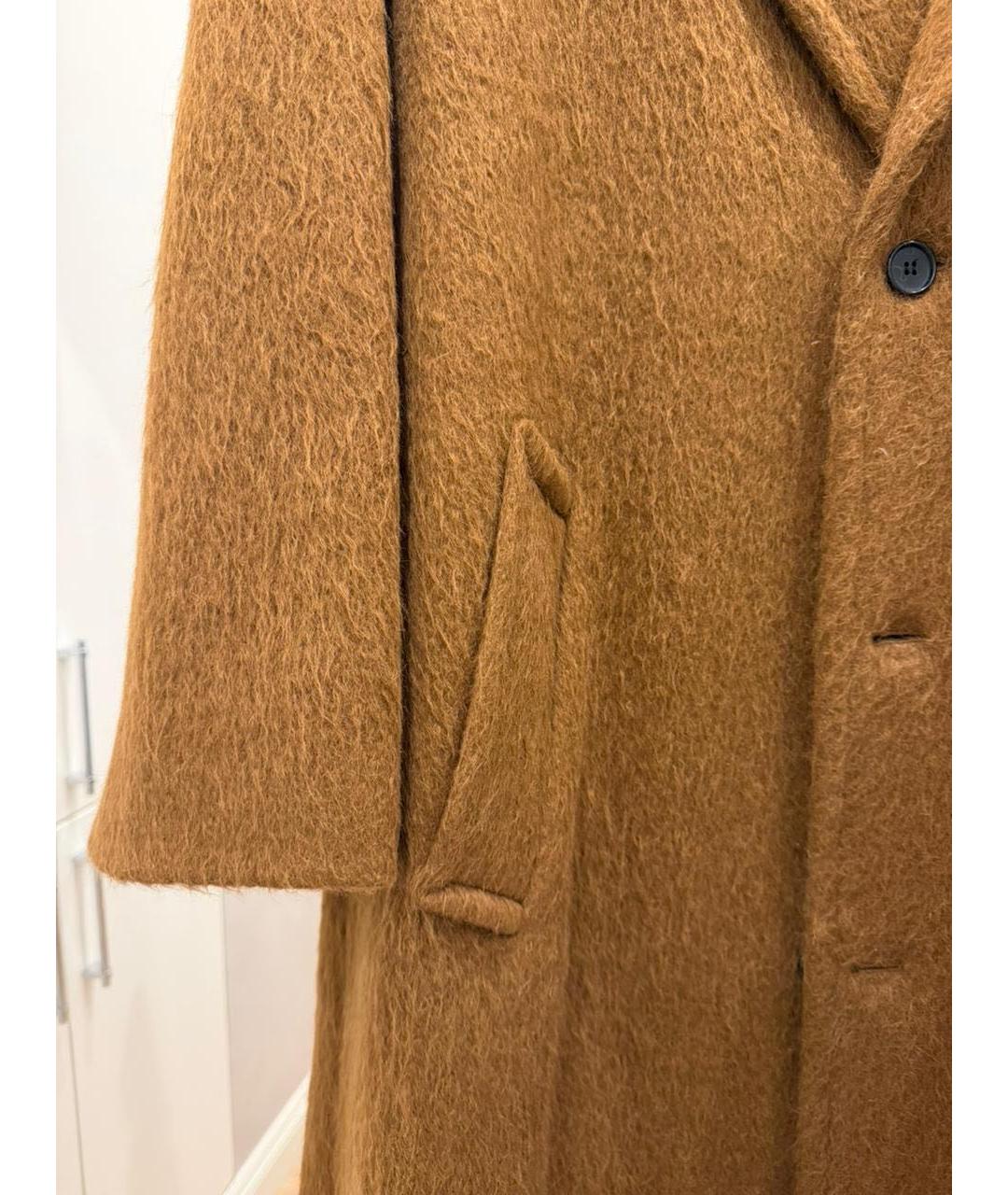 THE FRANKIE SHOP Коричневое шерстяное пальто, фото 4
