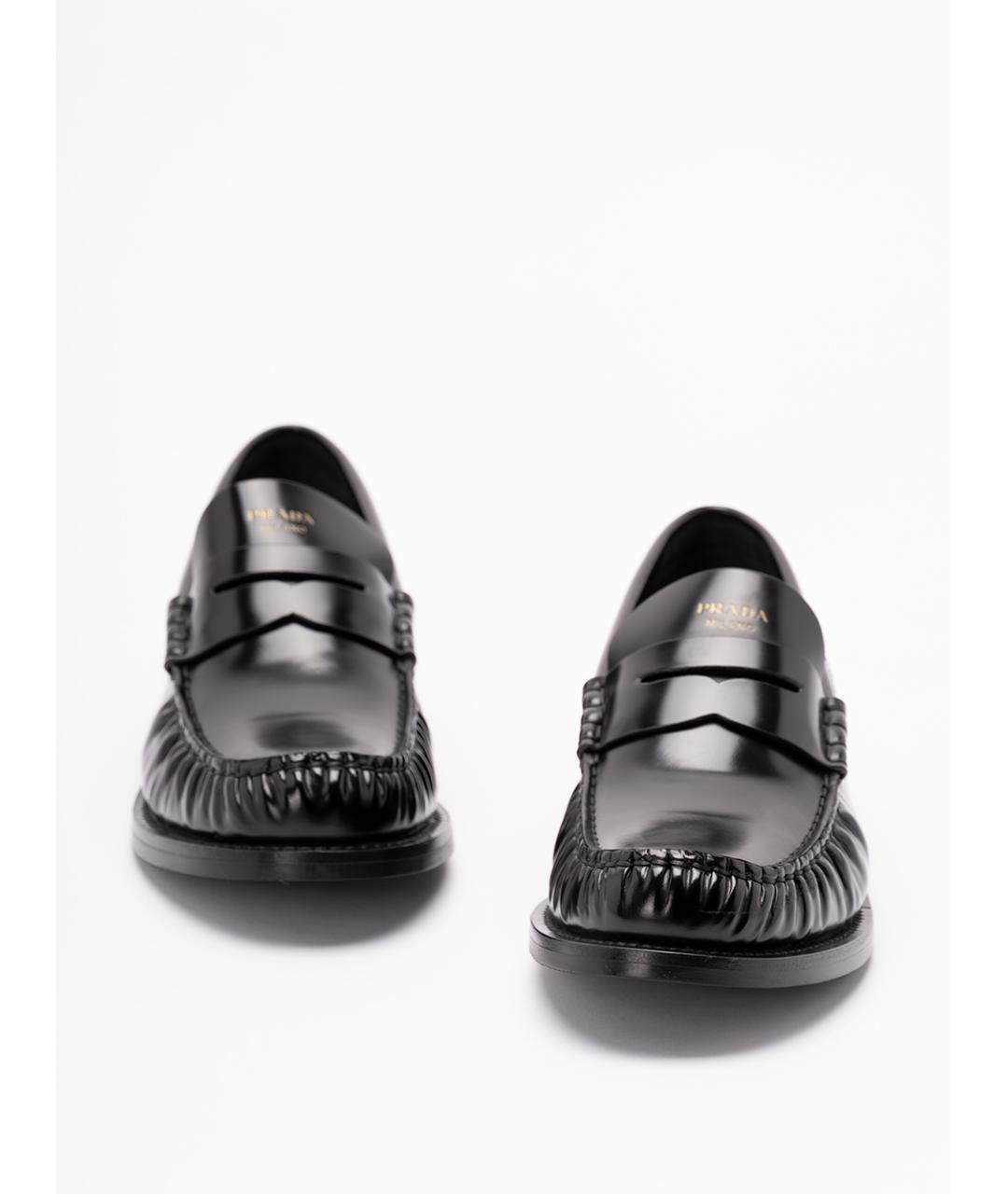 PRADA Черные кожаные лоферы, фото 5
