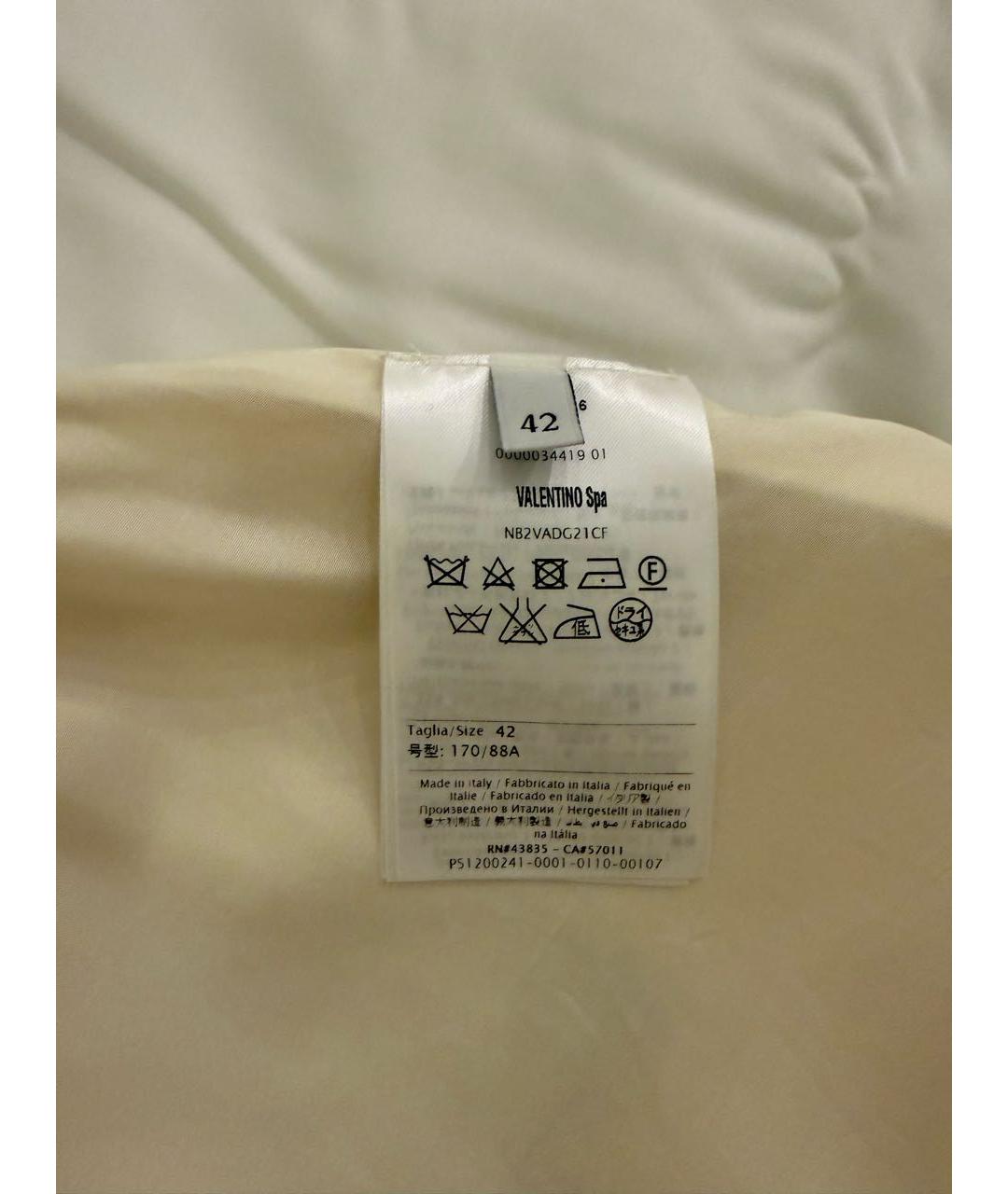 VALENTINO Бежевое шерстяное коктейльное платье, фото 5