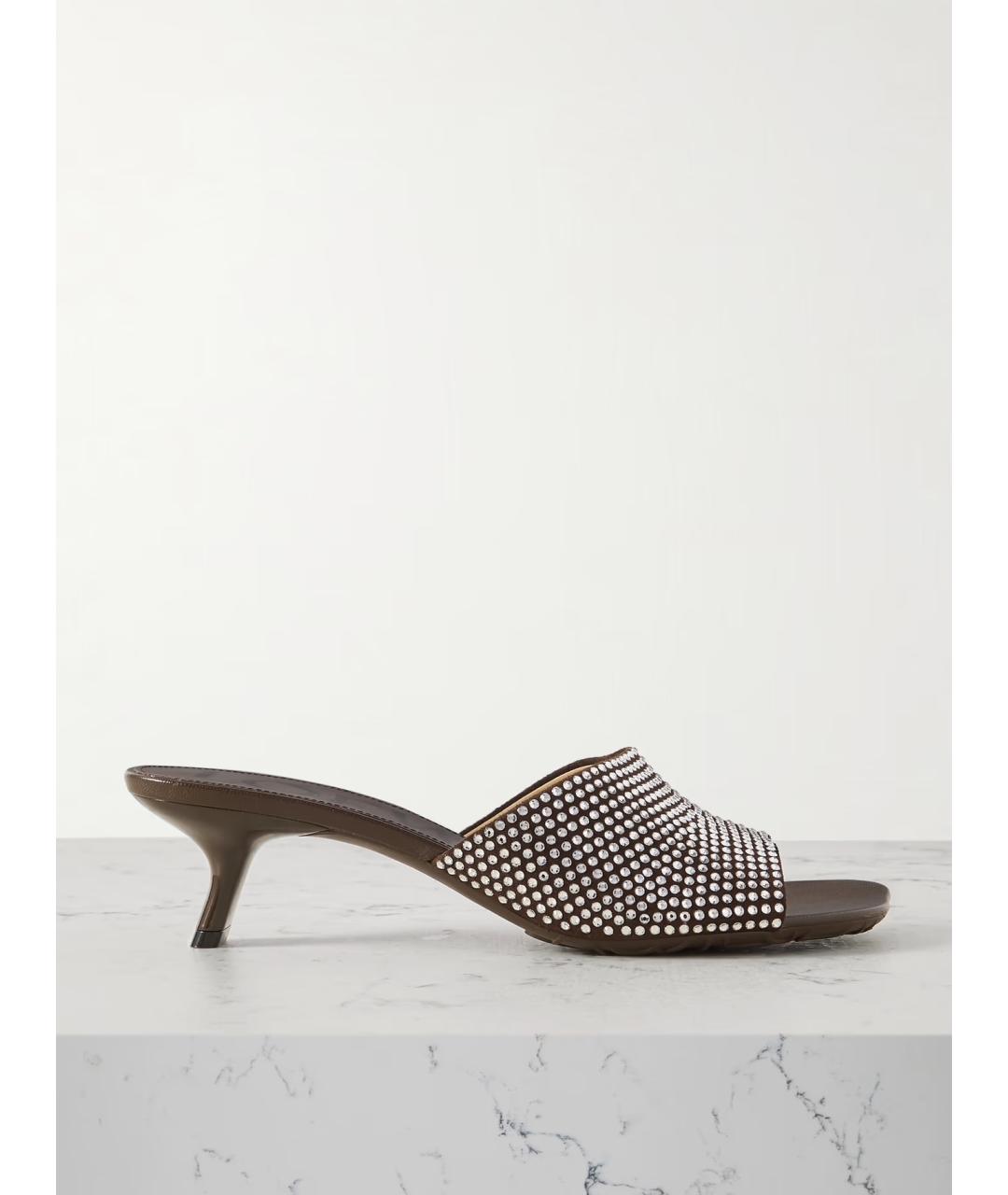 LOEWE Коричневые замшевые мюли, фото 5