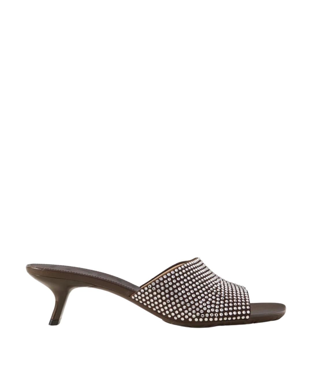 LOEWE Коричневые замшевые мюли, фото 1