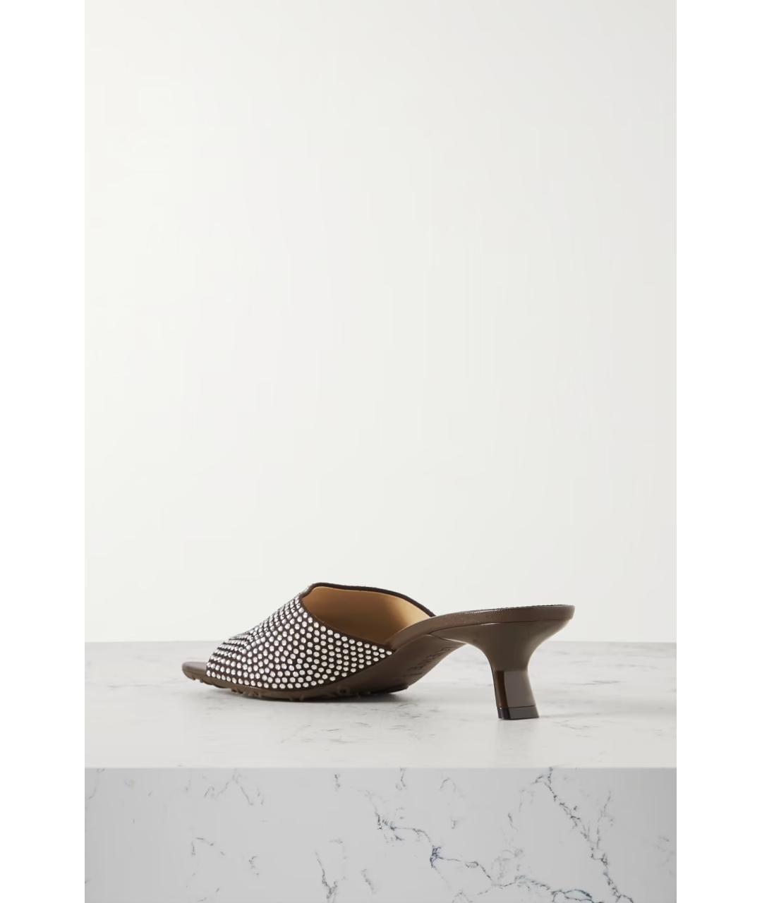 LOEWE Коричневые замшевые мюли, фото 4