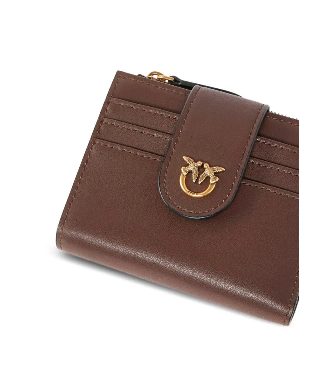 PINKO Коричневый кожаный кошелек, фото 3