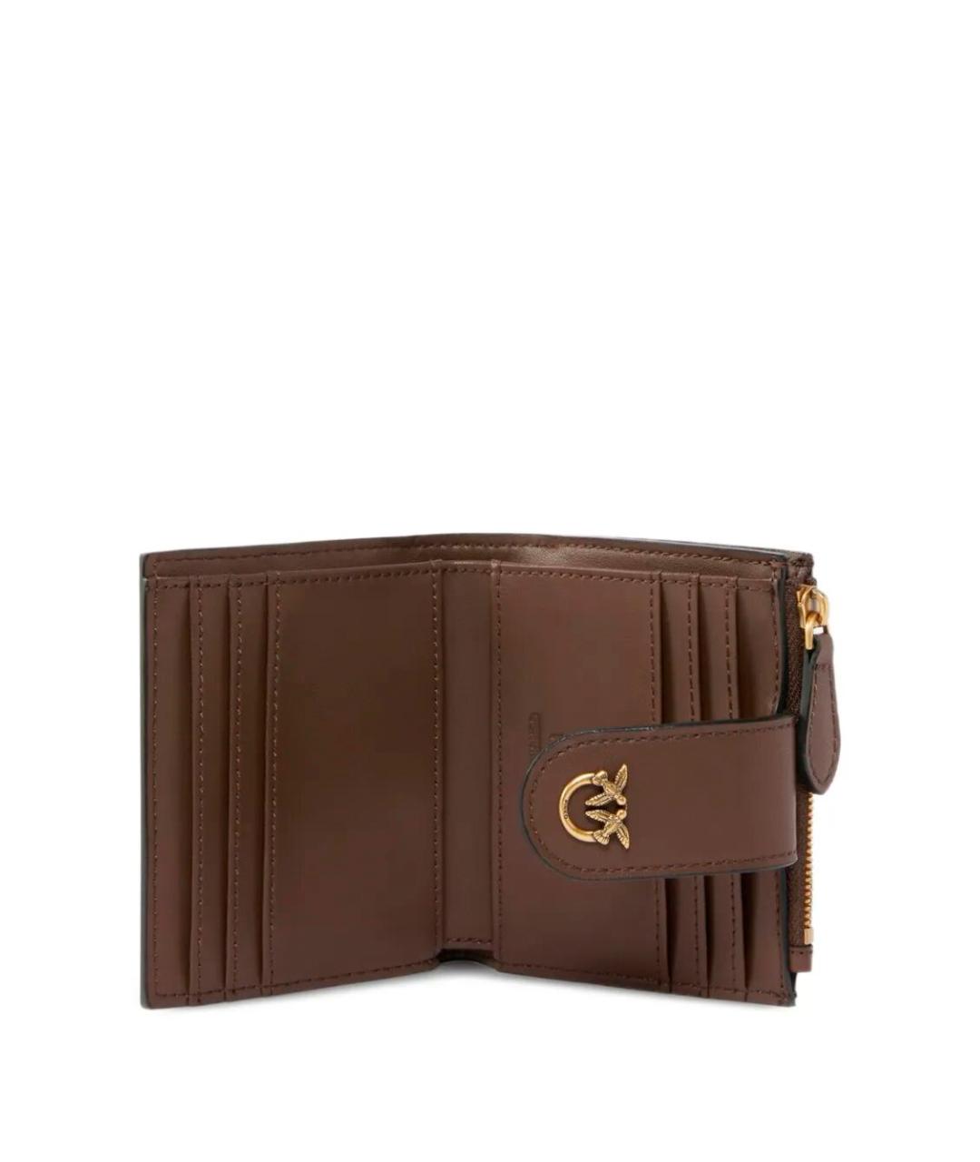 PINKO Коричневый кожаный кошелек, фото 4