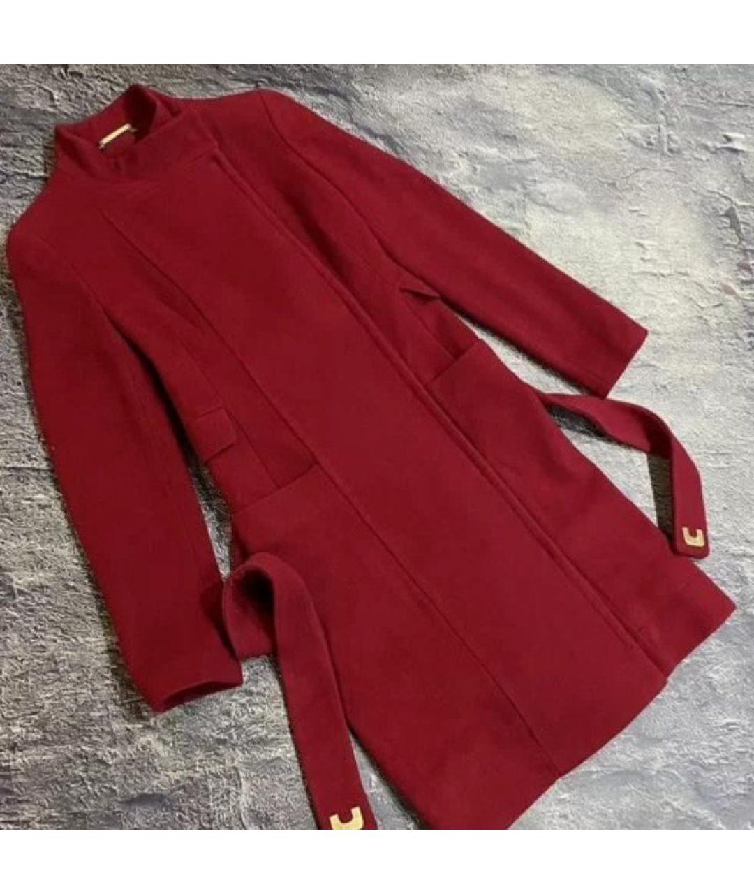 DIANE VON FURSTENBERG Красное шерстяное пальто, фото 6