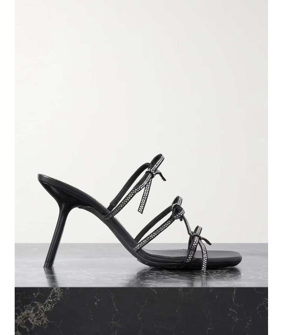 LOEWE Черные замшевые мюли, фото 5