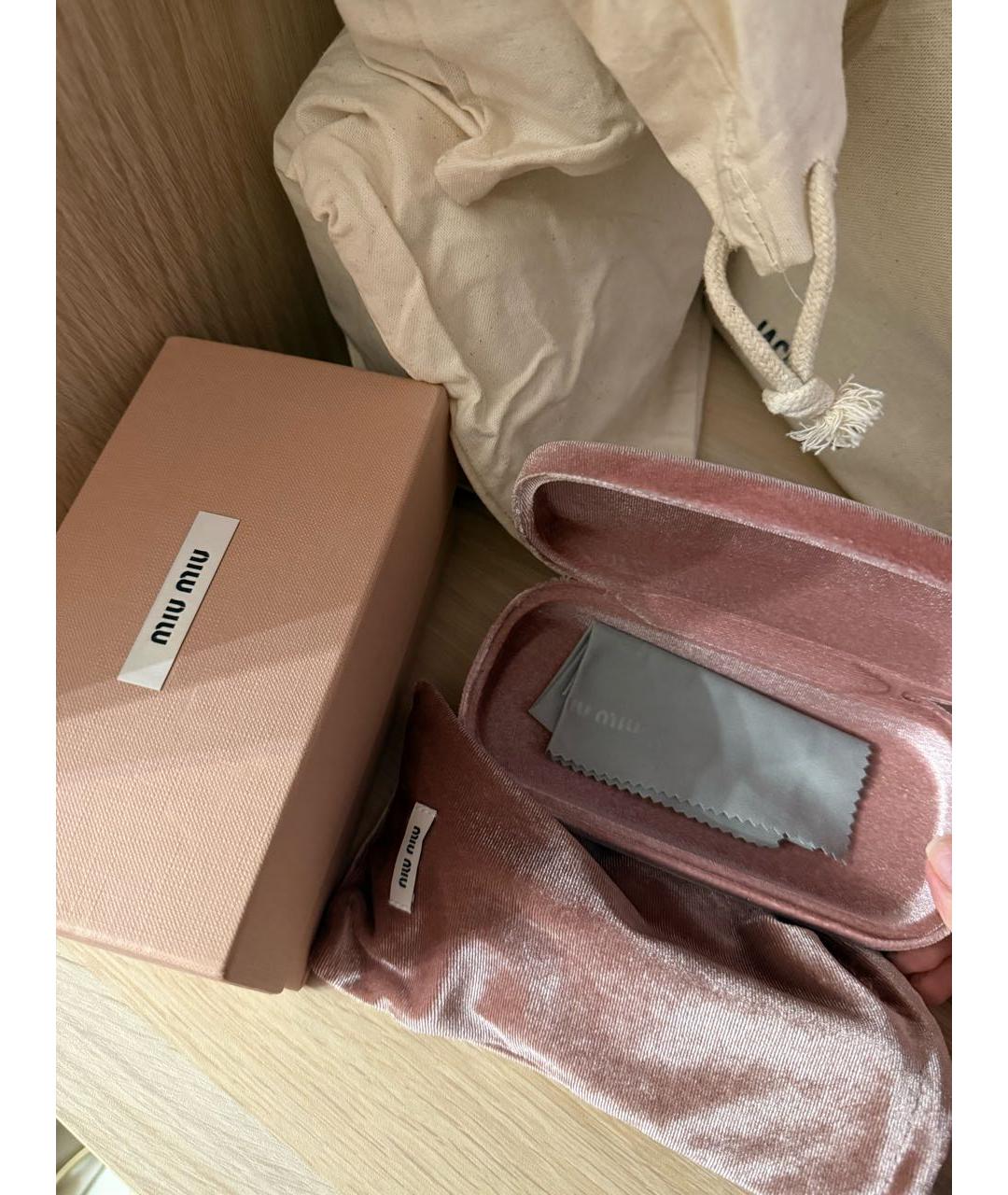 MIU MIU Черные пластиковые солнцезащитные очки, фото 5